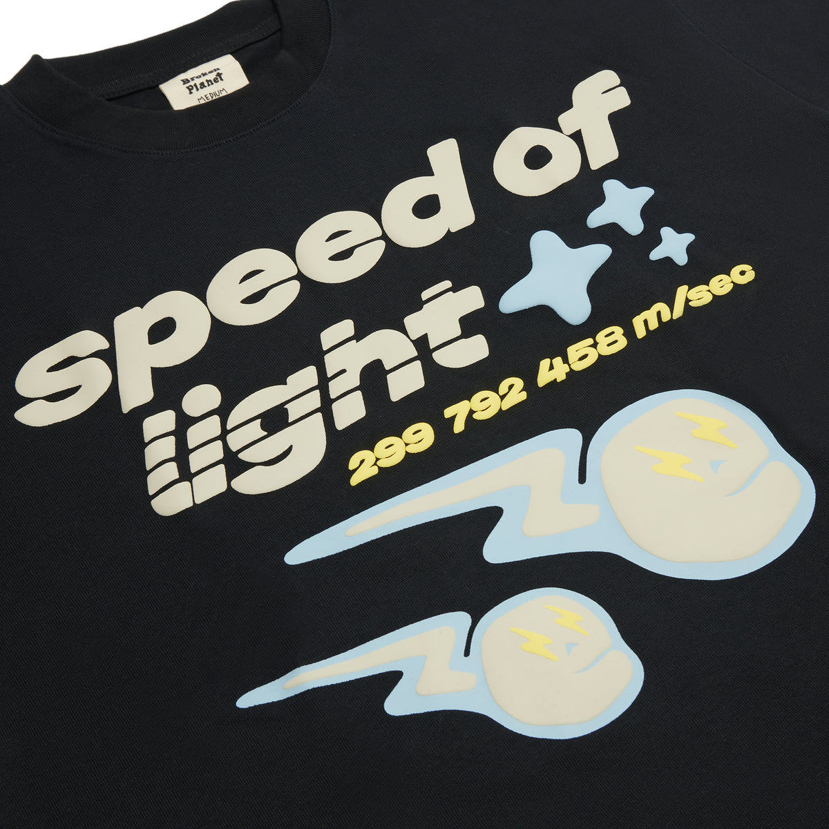 Broken Planet Speed Of Light T-shirt - Soot Black