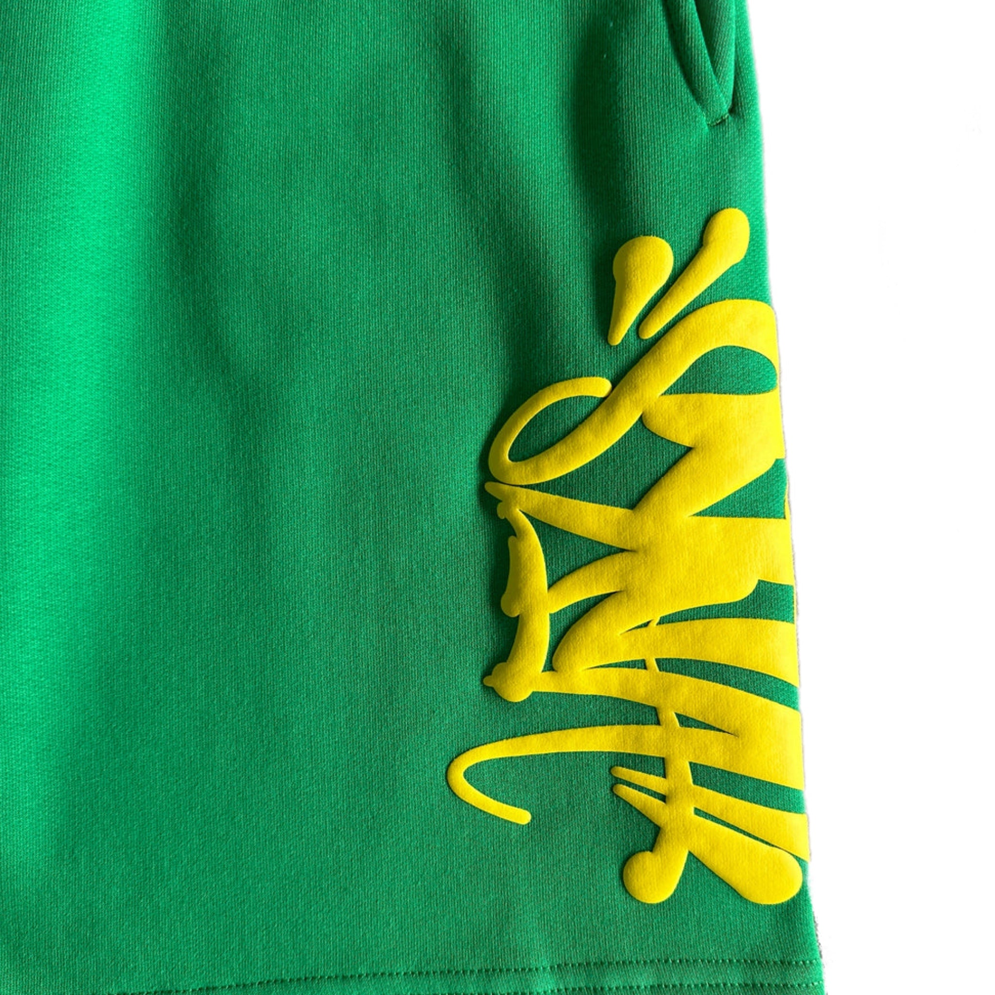 Syna World Logo Hoodie/Short Set - Green / Yellow