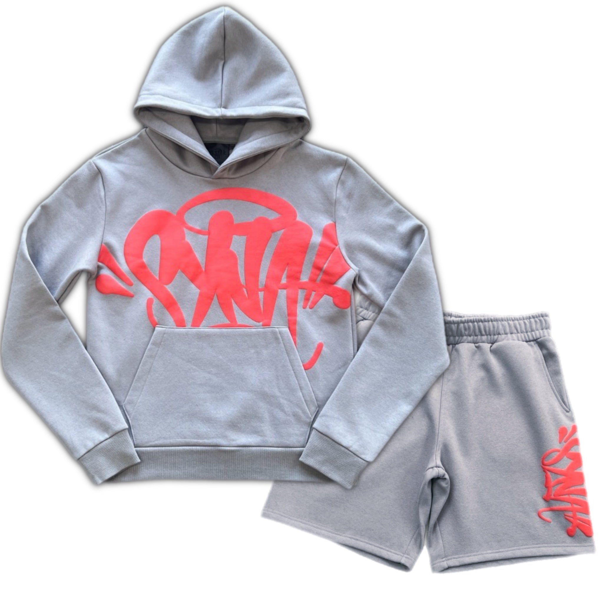 Syna World Team Syna Twinset Hoodie Shorts Set - Grey/Red