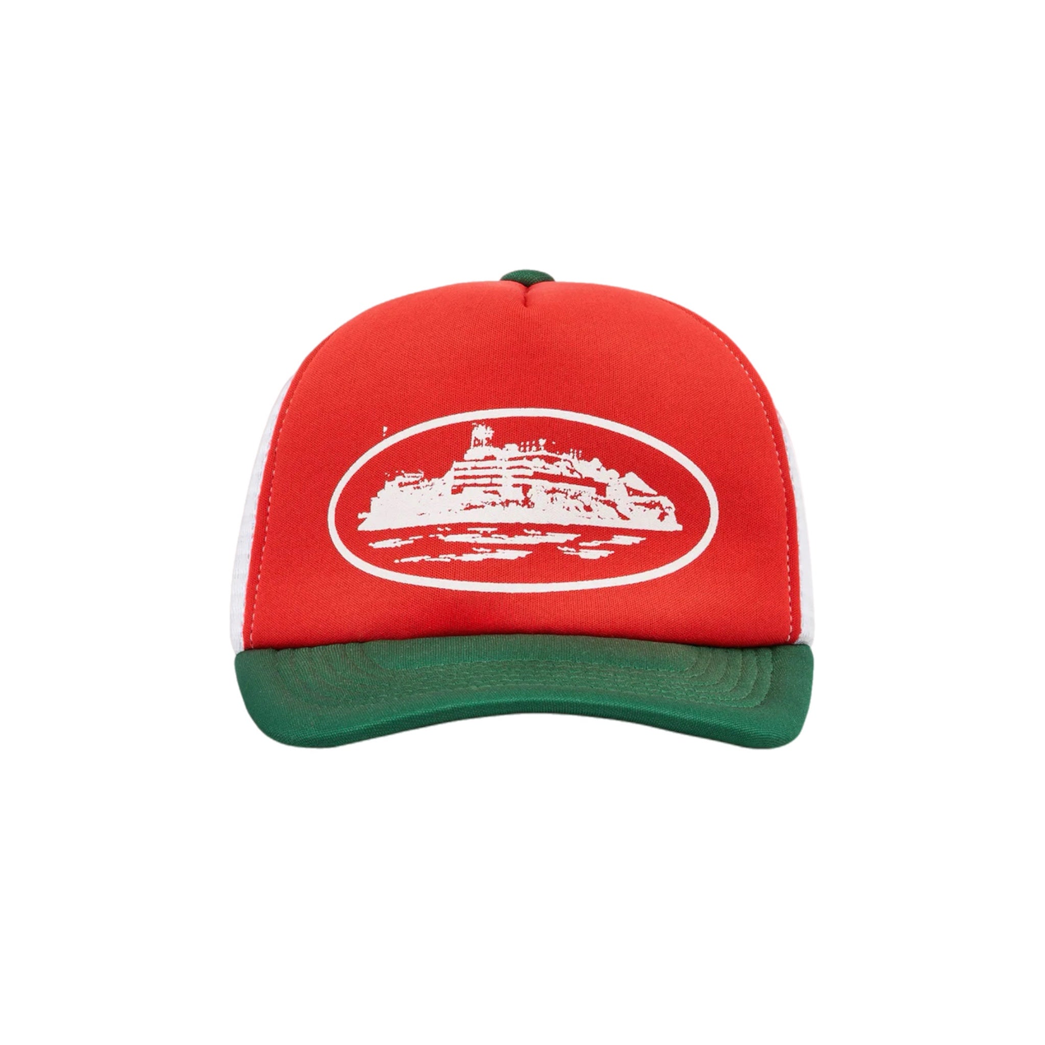 Corteiz Alcatraz Trucker Hat - Red/Green/White