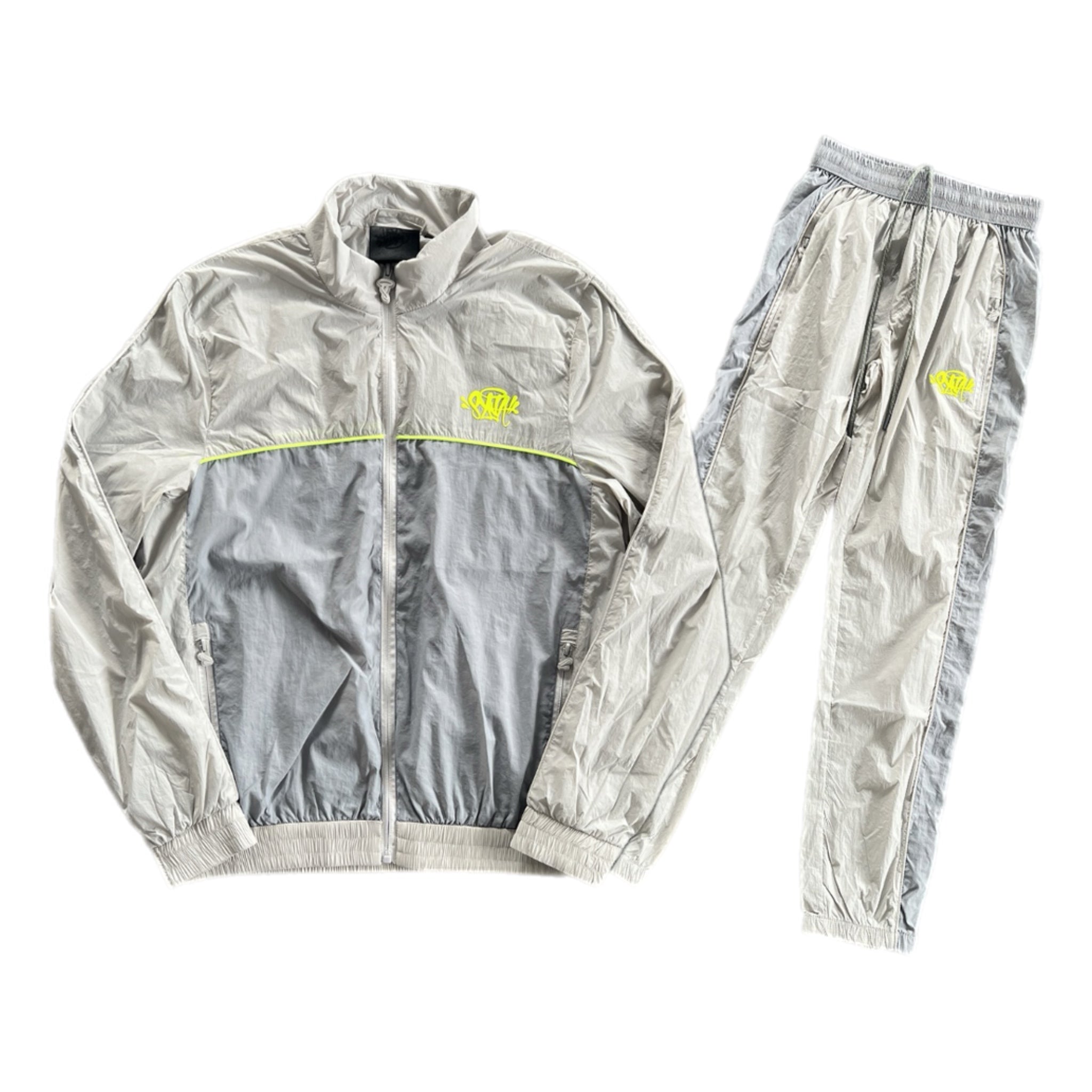 Syna Logo Shell Tracksuit - Grey/Volt