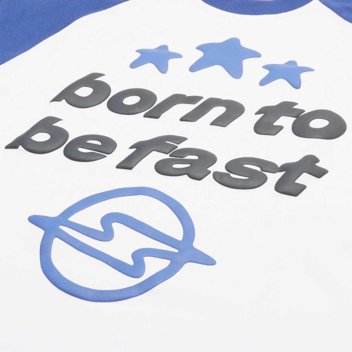 Broken Planet Born To Be Fast Long Sleeve T-shirt - White/Blue