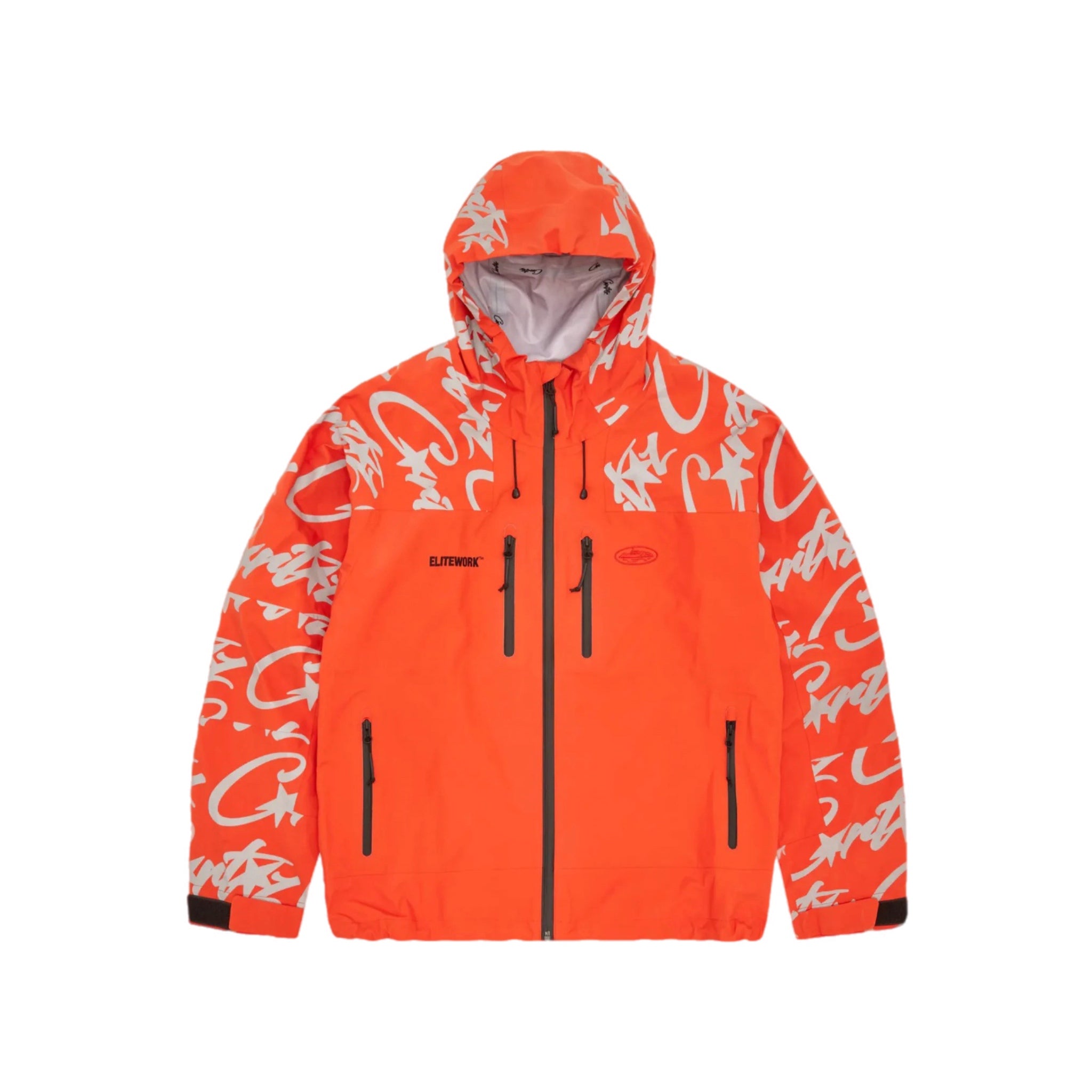 Corteiz Elitework Waterproof Shell Jacket - Orange