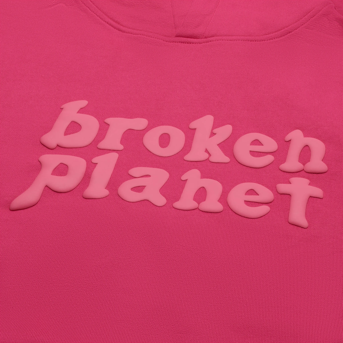 Broken Planet Monochrome Hoodie - Fuchsia Pink