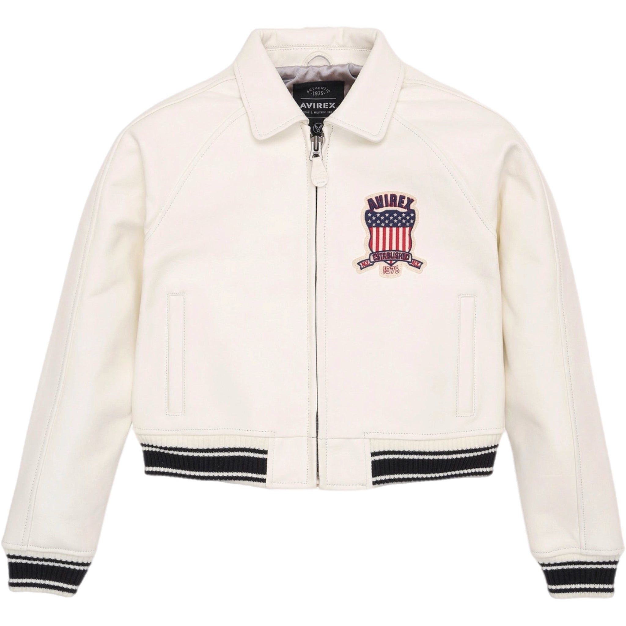Avirex Cropped Icon Jacket - White