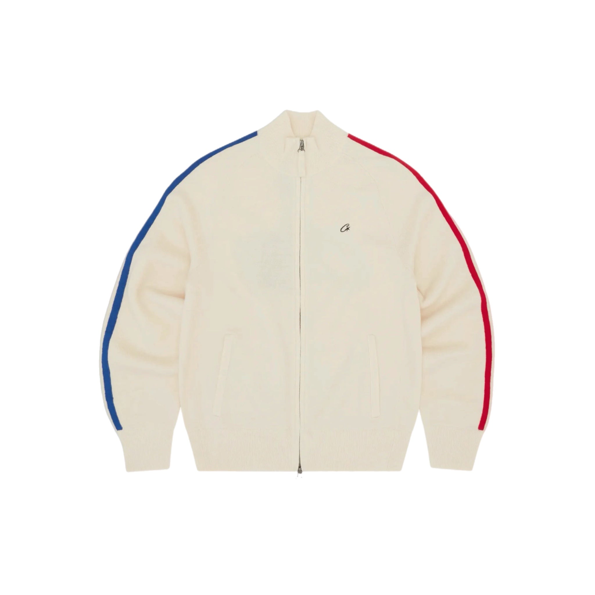 Corteiz Knit Zip Up Fleece - Cream