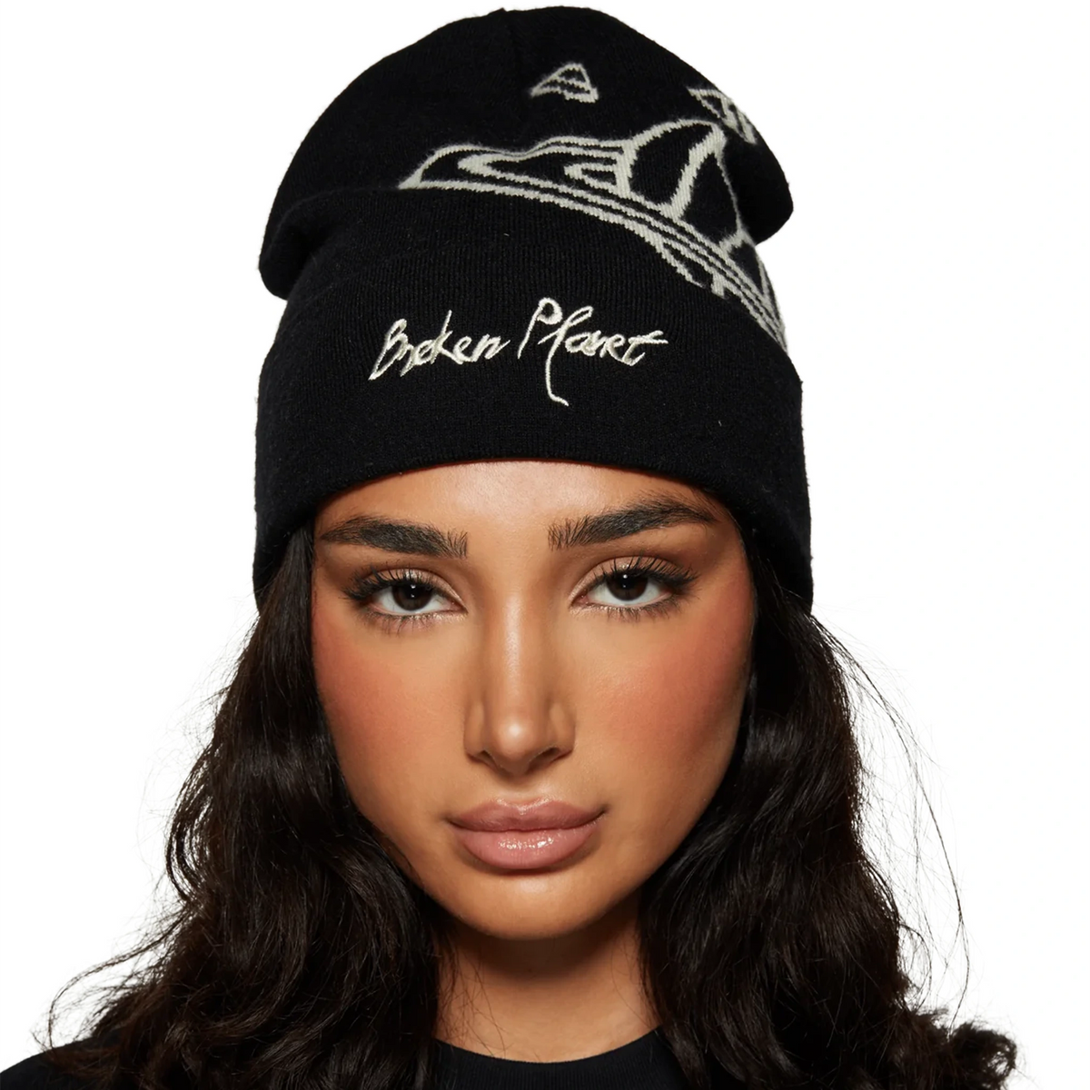 Broken Planet Beanie - Black/White