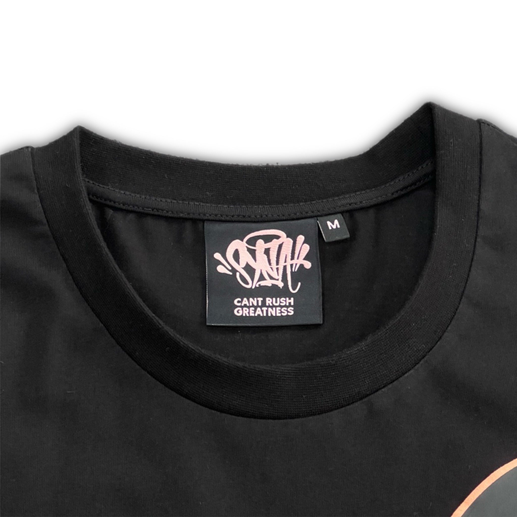 Syna World Logo T-shirt/Short Set - Black/Rose Gold