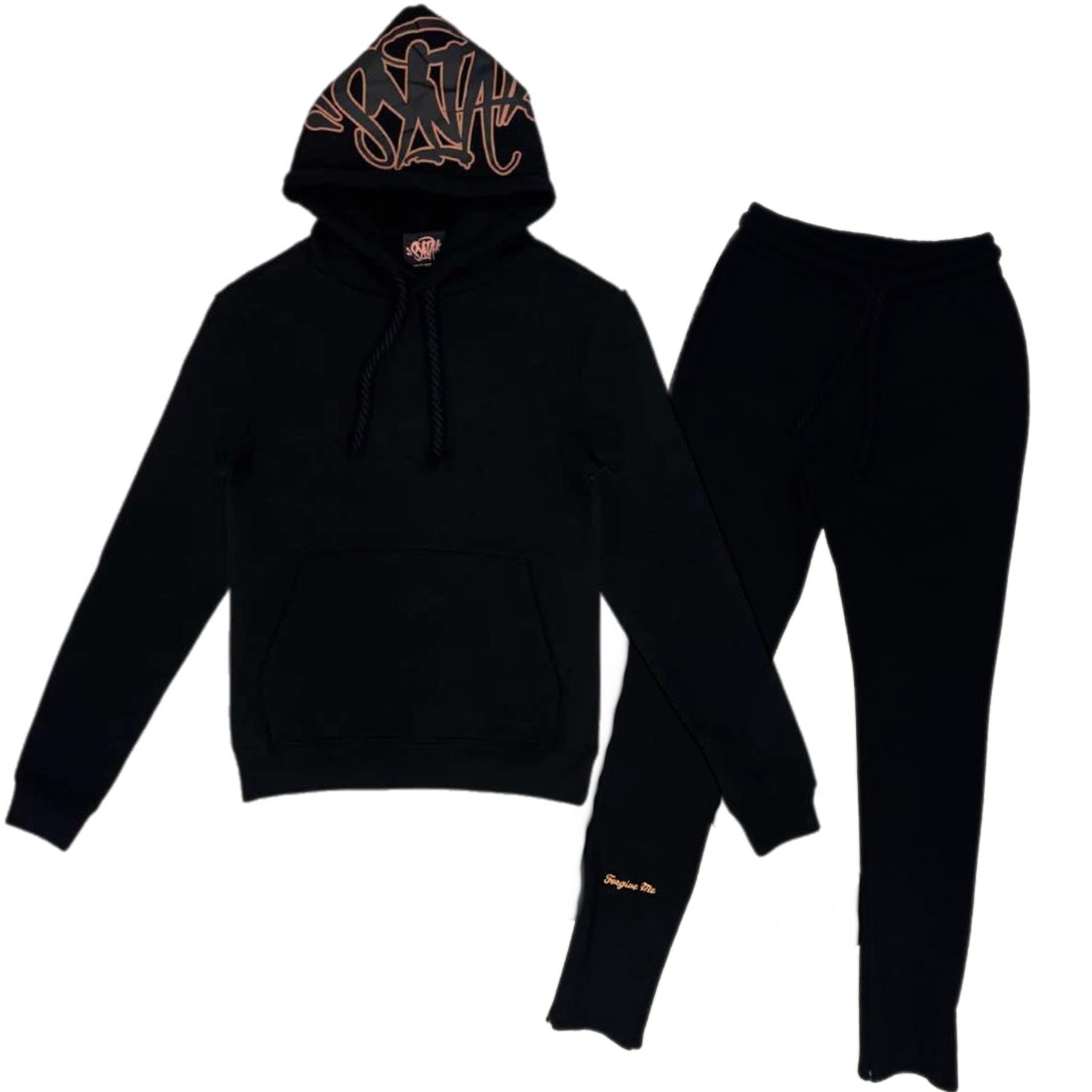 Syna World Logo Tracksuit - Black/Rose Gold