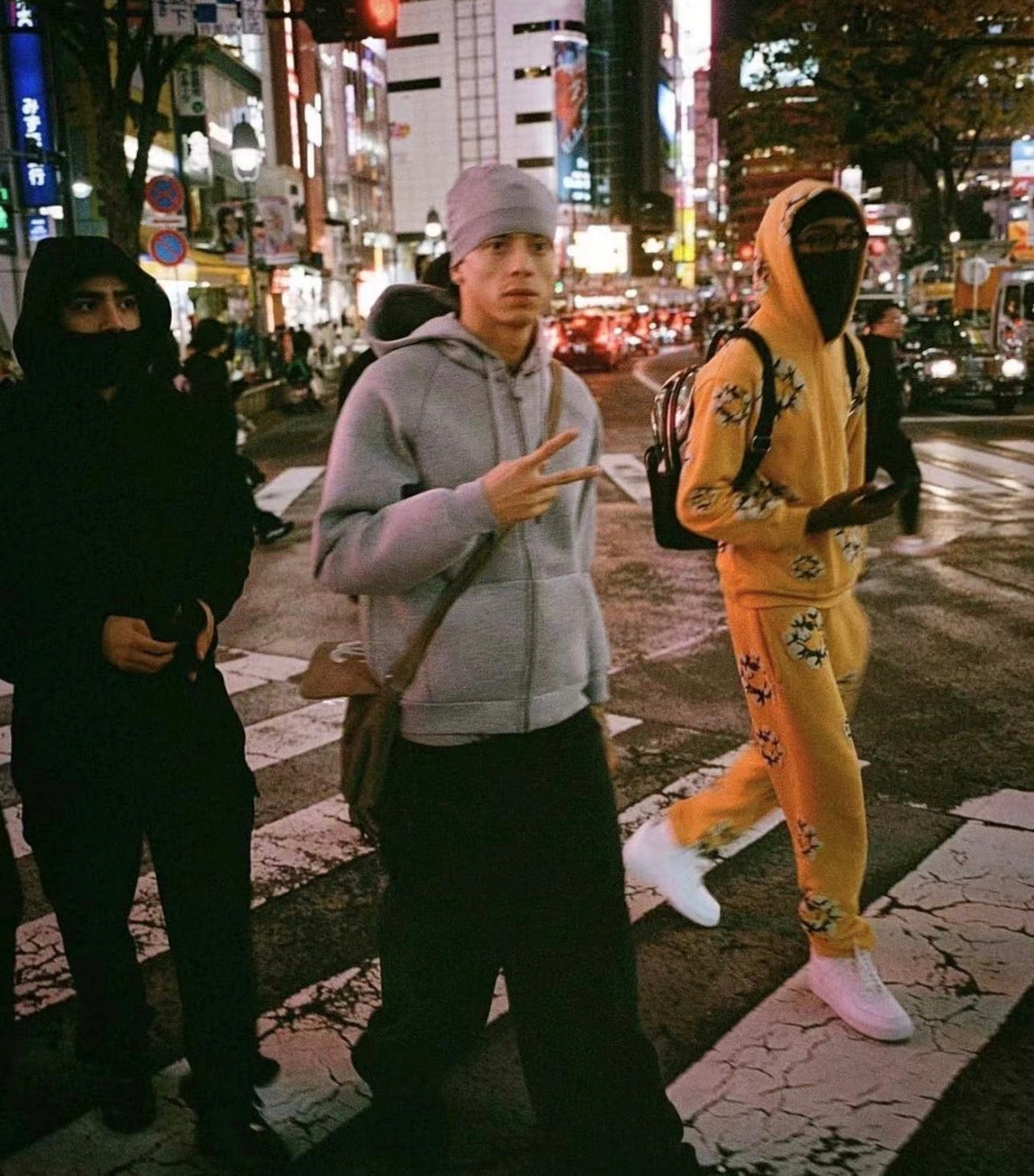 Syna World Neoprene Embossed Hoodie - Grey