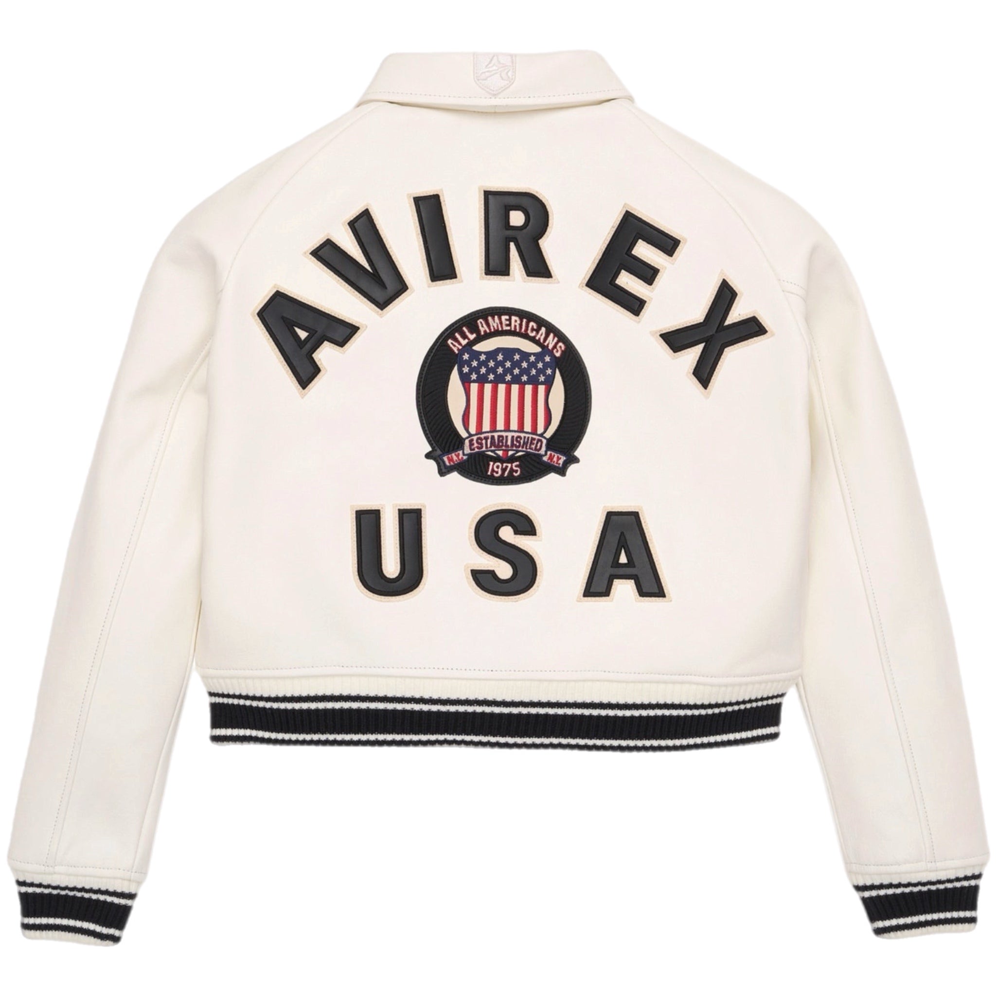 Avirex Cropped Icon Jacket - White