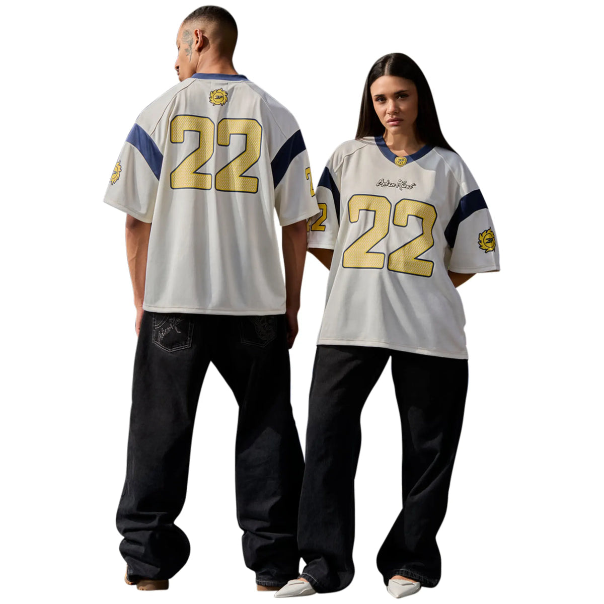 Broken Planet Football Jersey - White/Blue