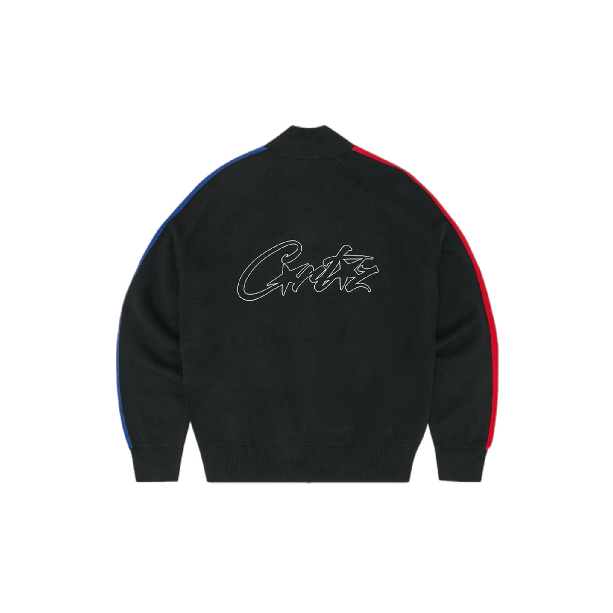 Corteiz VVS Knit Zip Up Fleece - Black/Red/Blue