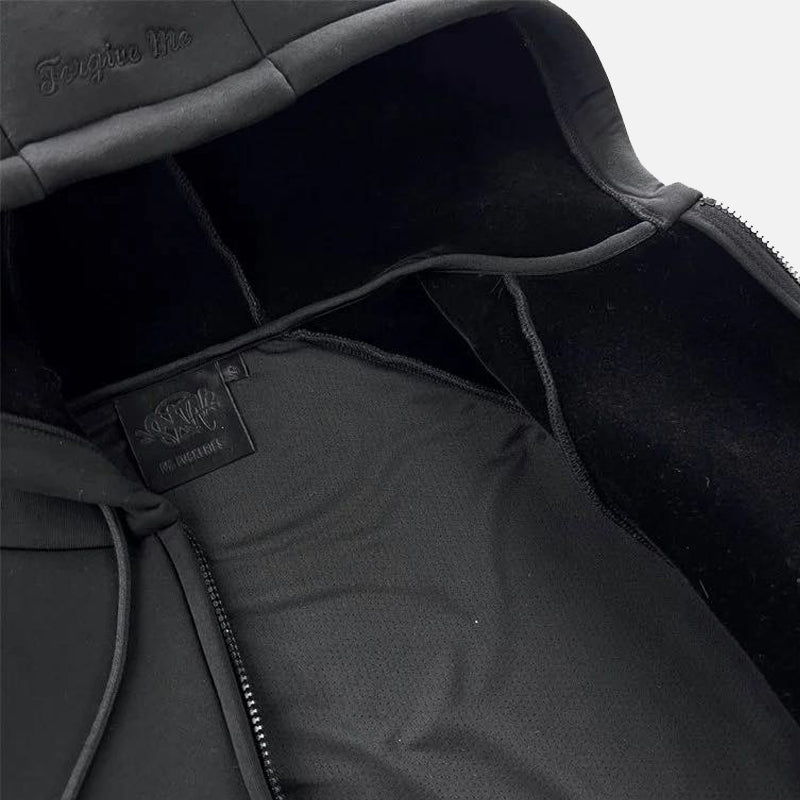 Syna World Neoprene Embossed Hoodie - Black