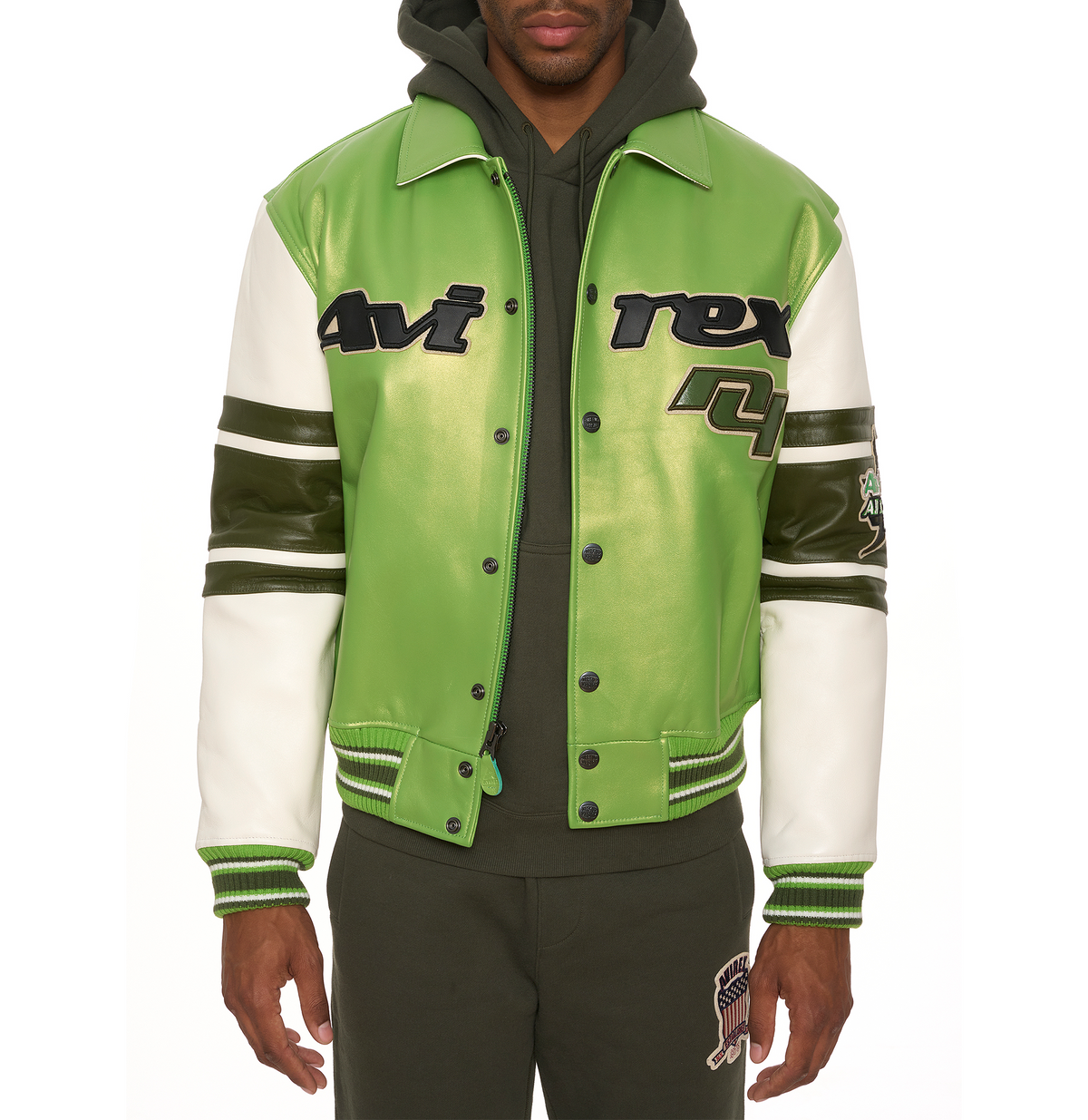 Avirex Star and Stripes Jacket - Screamin Green