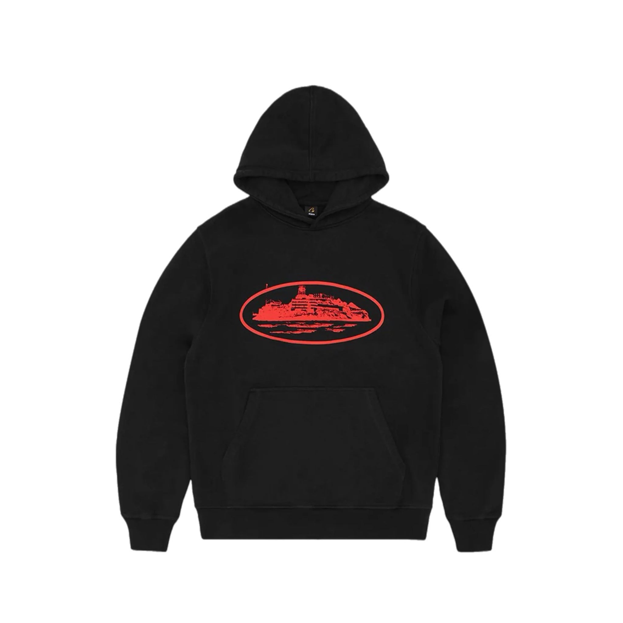Corteiz Alcatraz V2 Hoodie - Black/Red