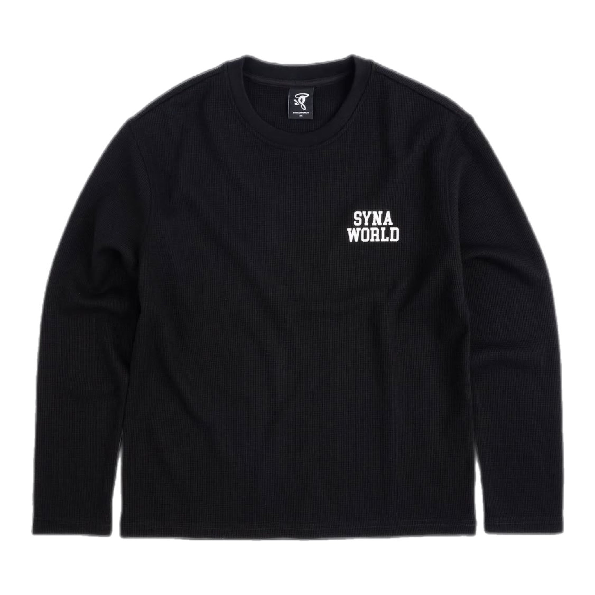 Syna World Waffle Knit Long-sleeve T-shirt - Black/White