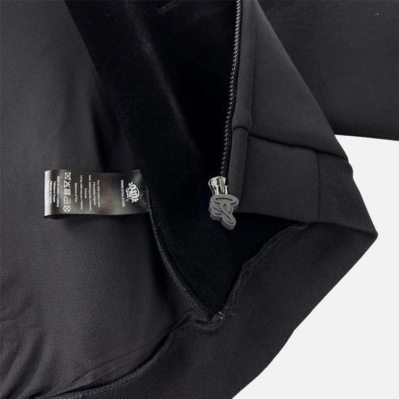 Syna World Neoprene Embossed Hoodie - Black