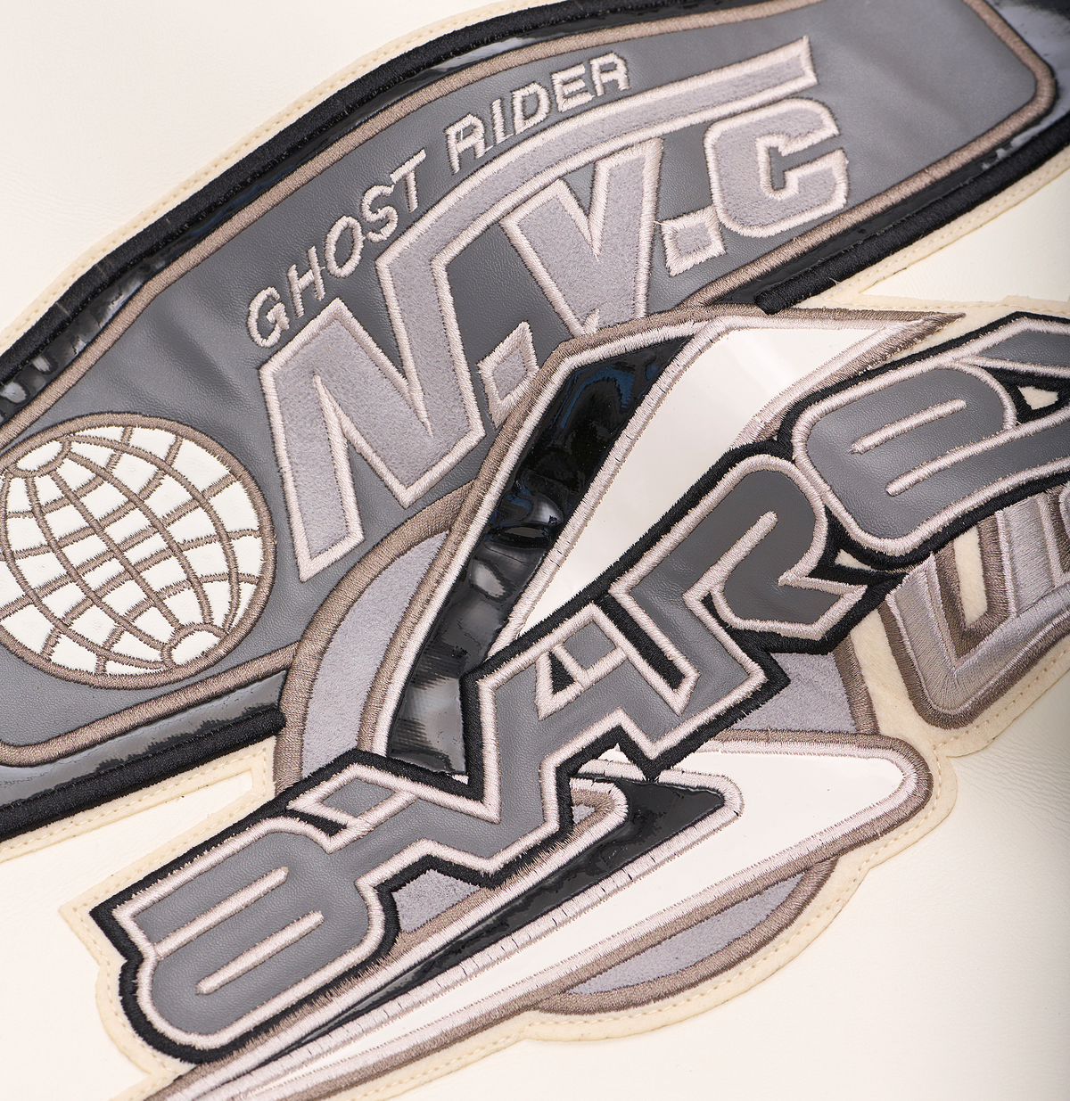 Avirex Ghost Rider City Racer Jacket - White/Orange/Black