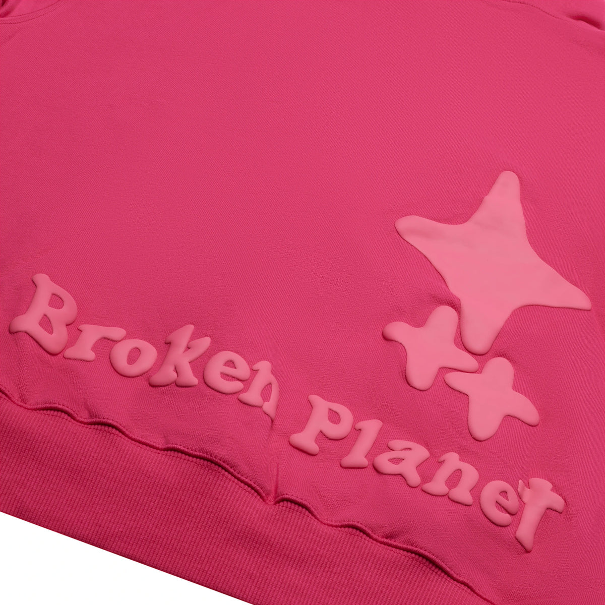 Broken Planet Monochrome Hoodie - Fuchsia Pink