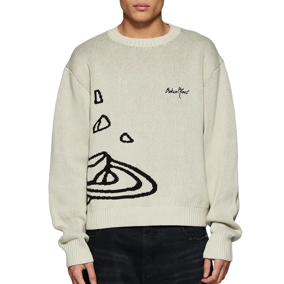 Broken Planet Knit Sweater - Bone White