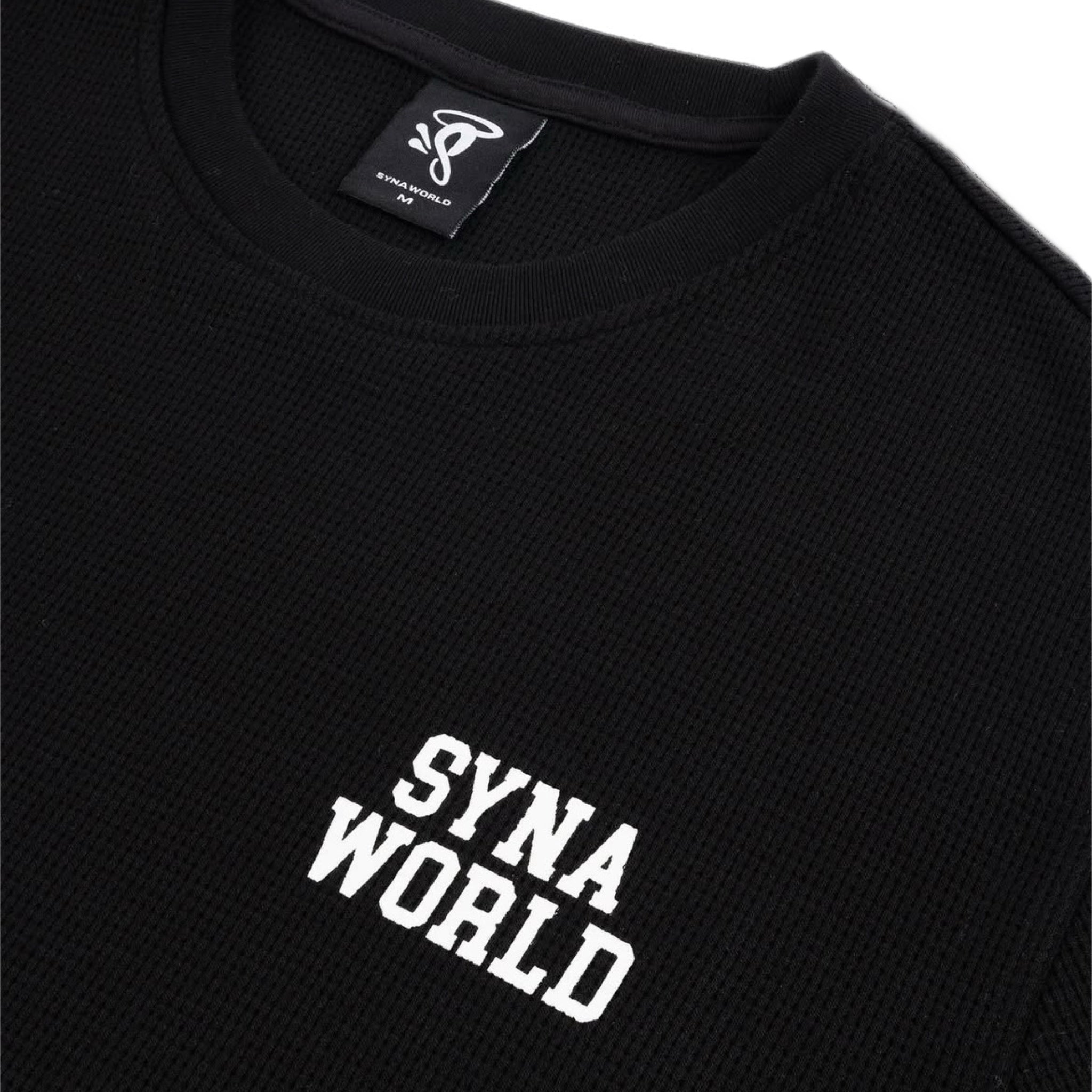 Syna World Waffle Knit Long-sleeve T-shirt - Black/White