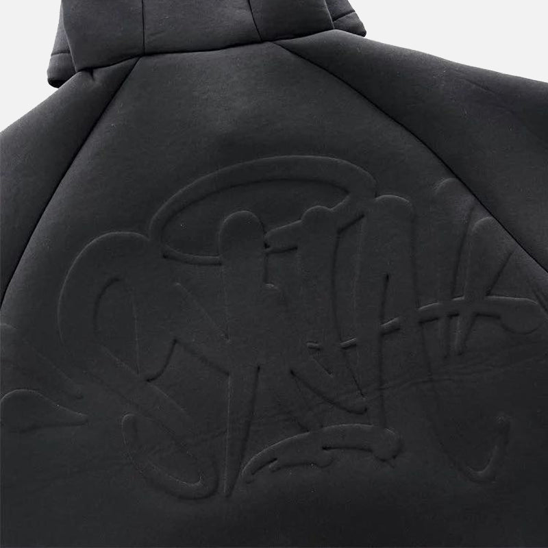 Syna World Neoprene Embossed Hoodie - Black