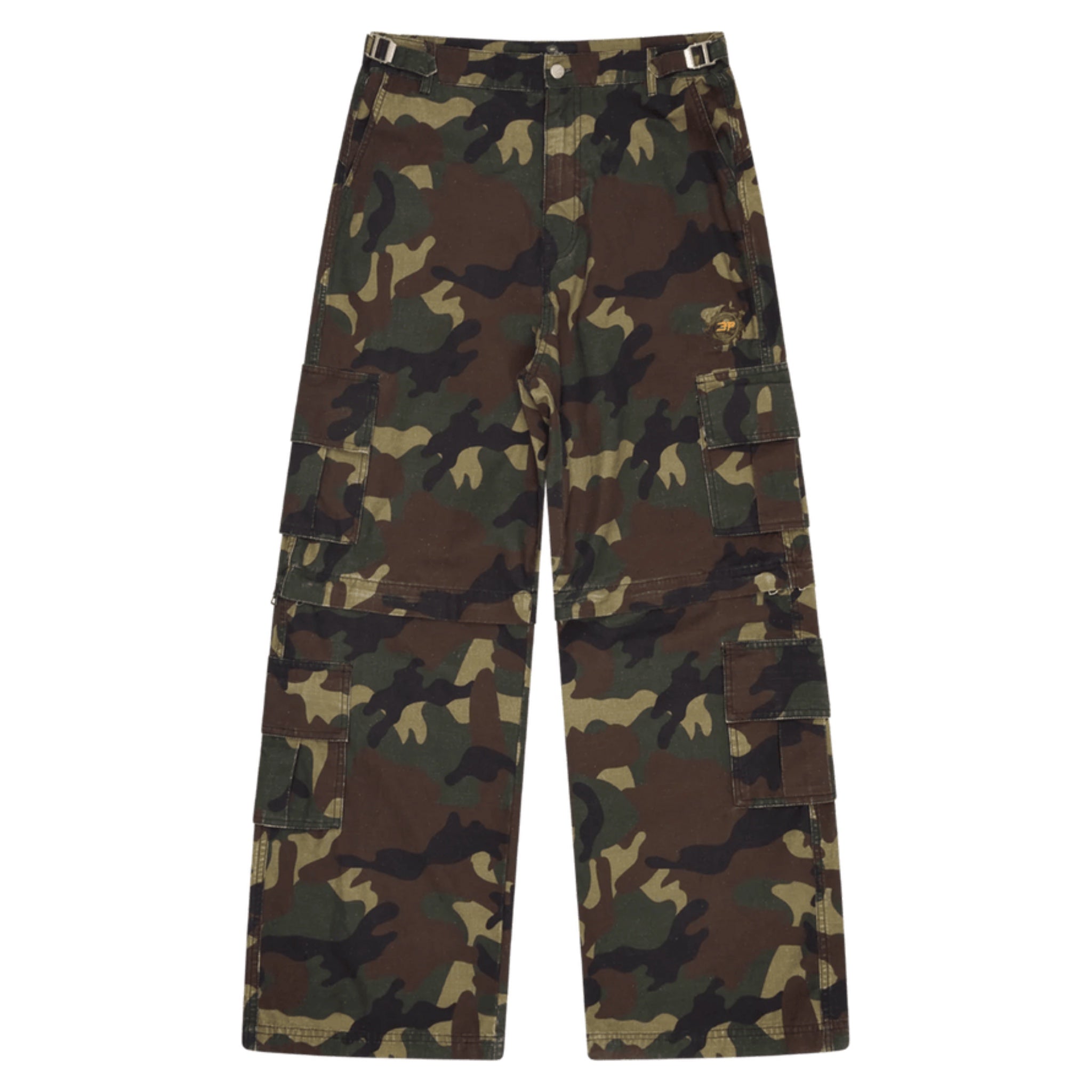 Broken Planet 2-In-1 Camo Cargo Pants/Shorts - Camo Green