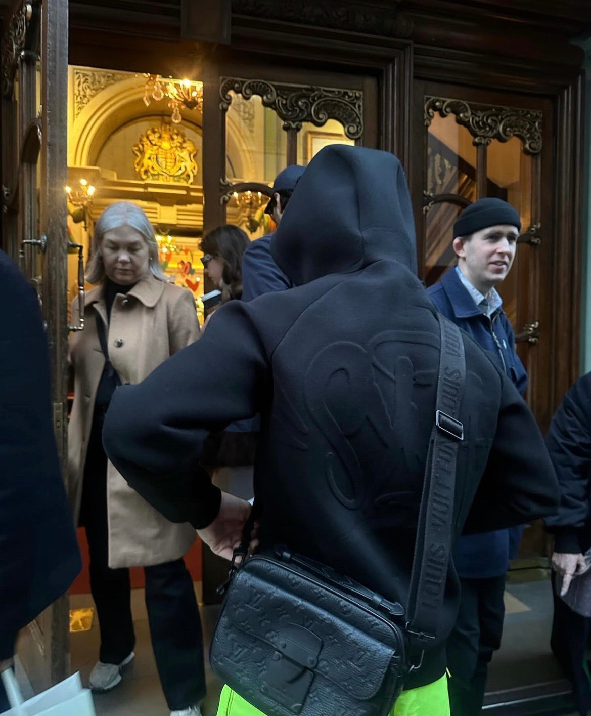 Syna World Neoprene Embossed Hoodie - Black