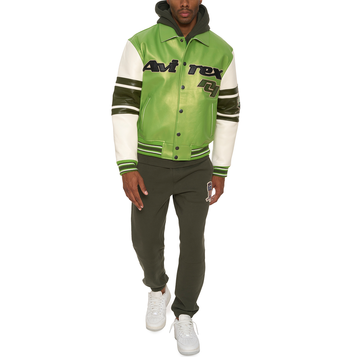 Avirex Star and Stripes Jacket - Screamin Green