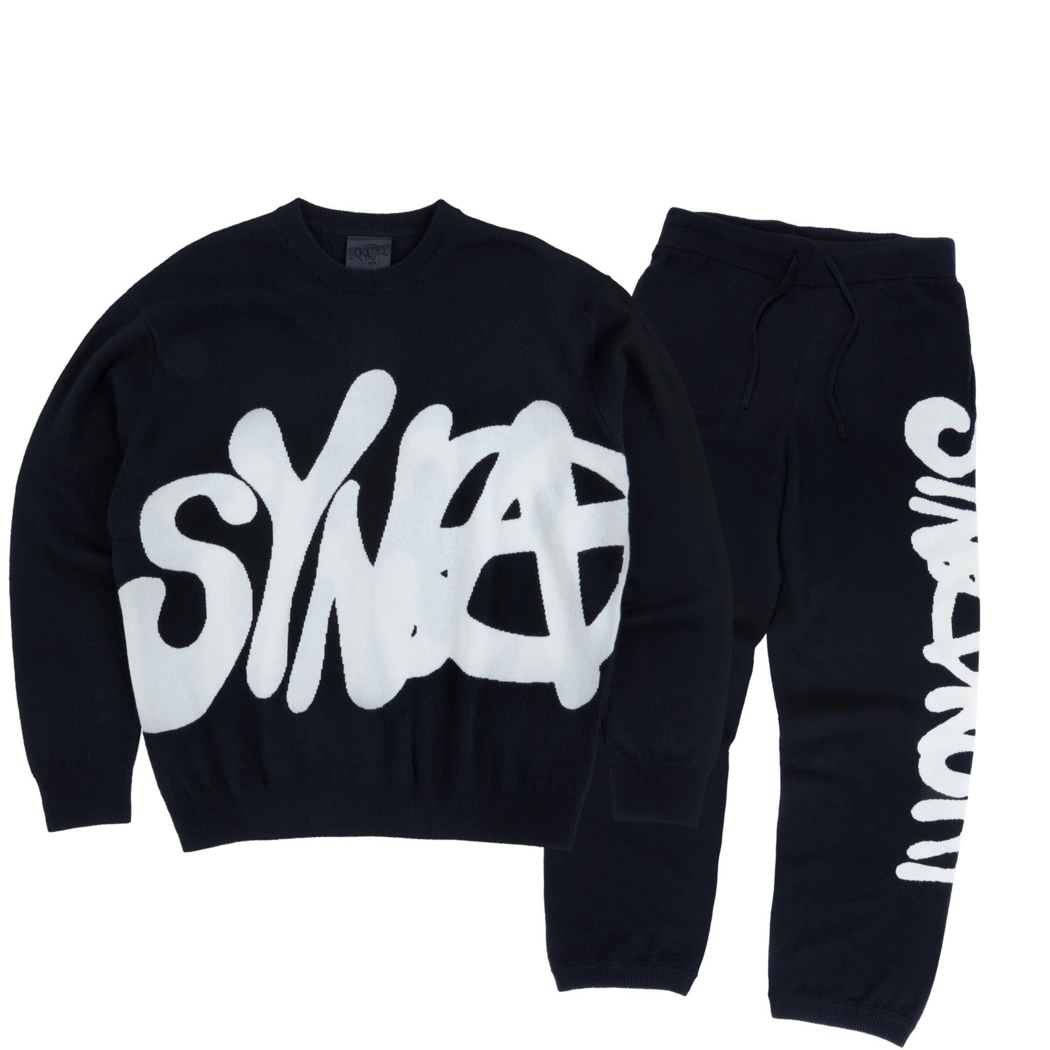 Syna World Cashmere Tracksuit - Black/White