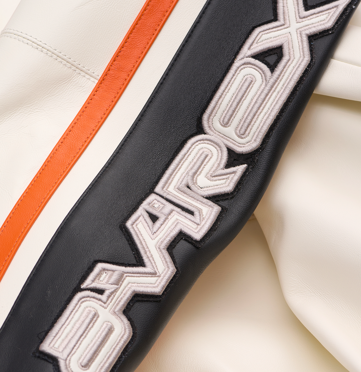 Avirex Ghost Rider City Racer Jacket - White/Orange/Black