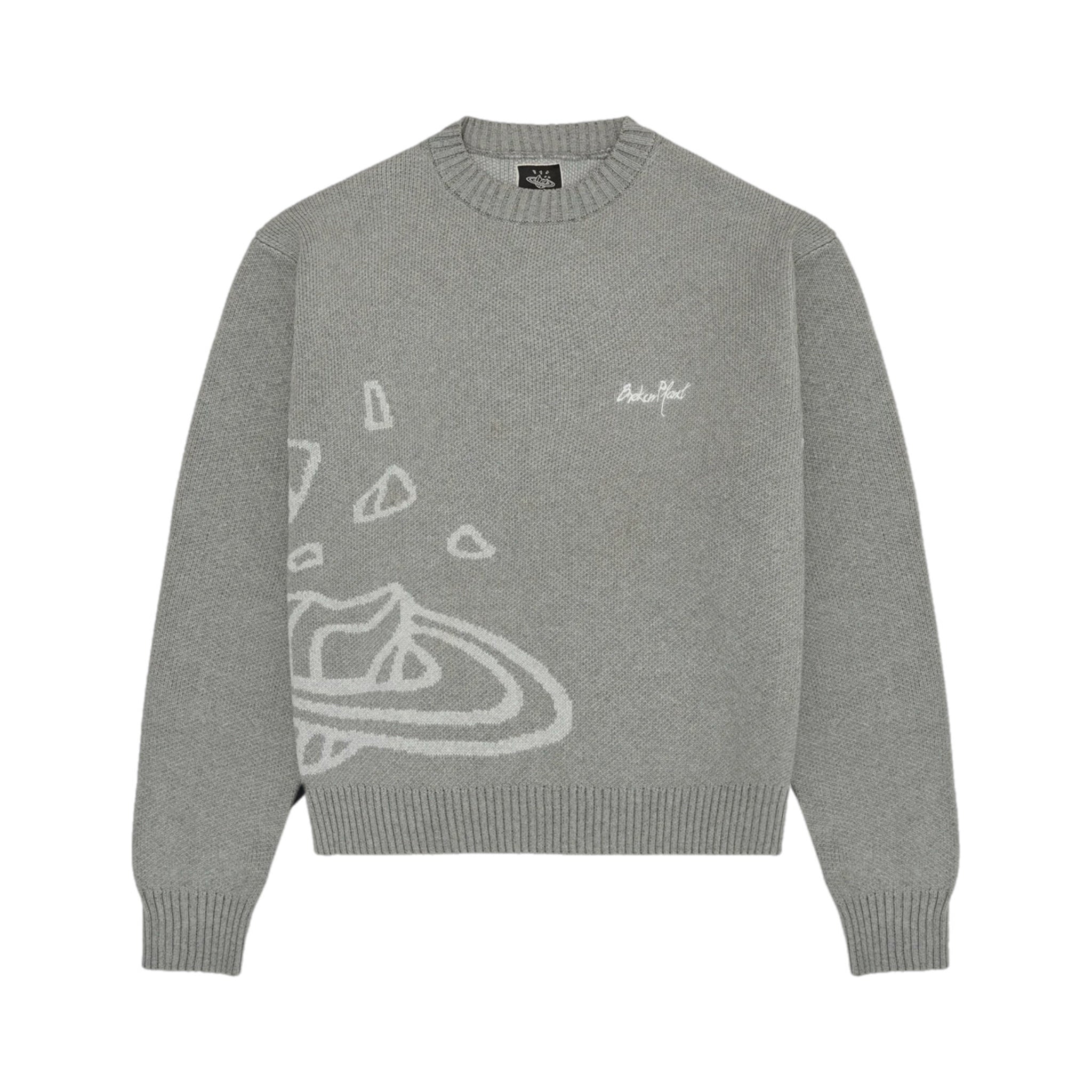 Broken Planet Knit Sweater - Heather Grey