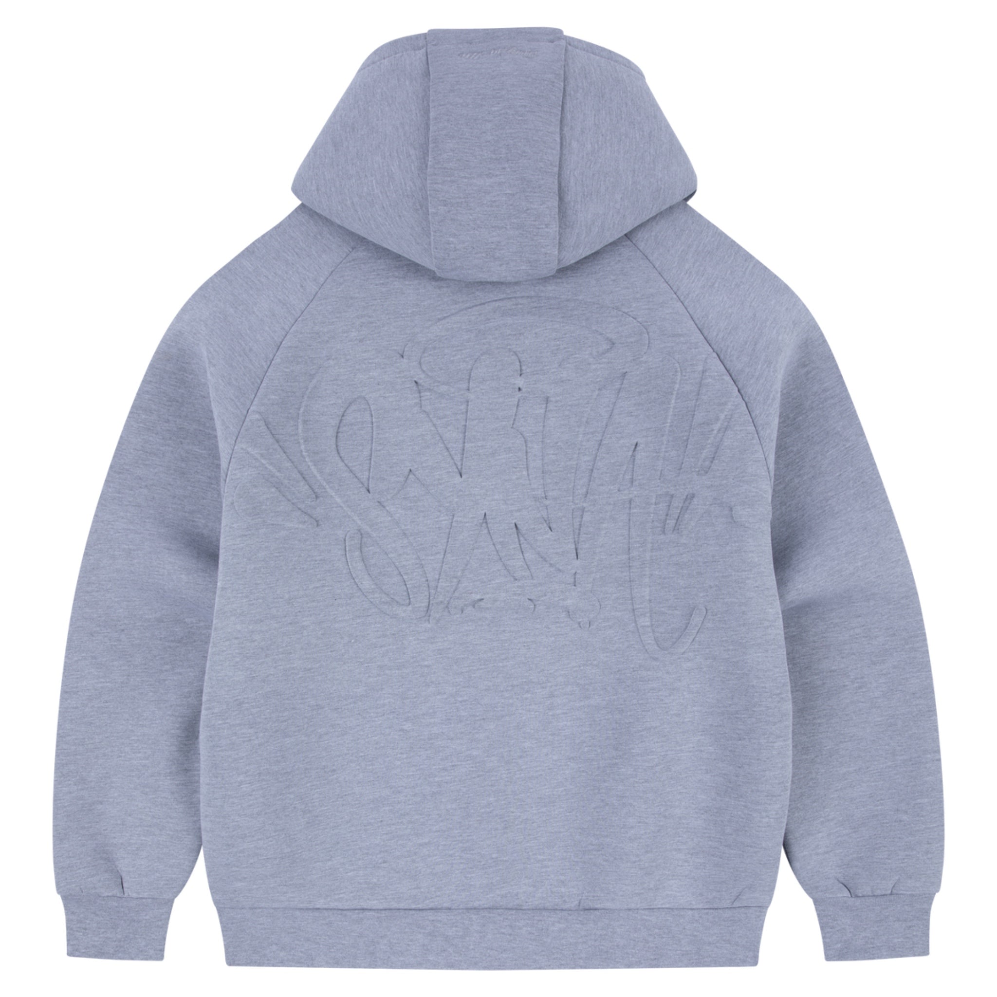 Syna World Neoprene Embossed Hoodie - Grey