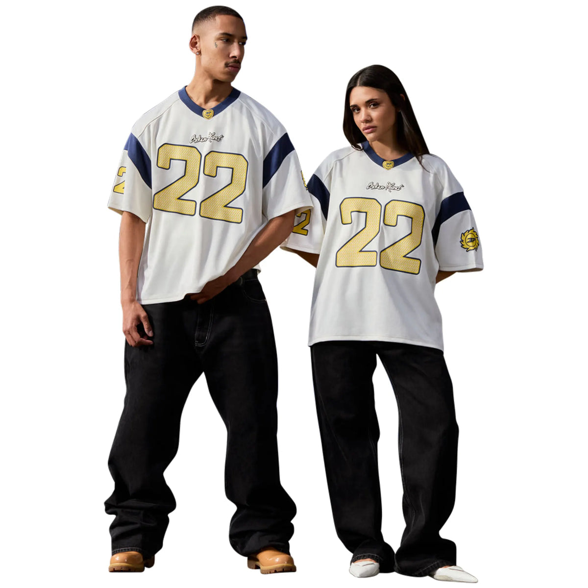 Broken Planet Football Jersey - White/Blue