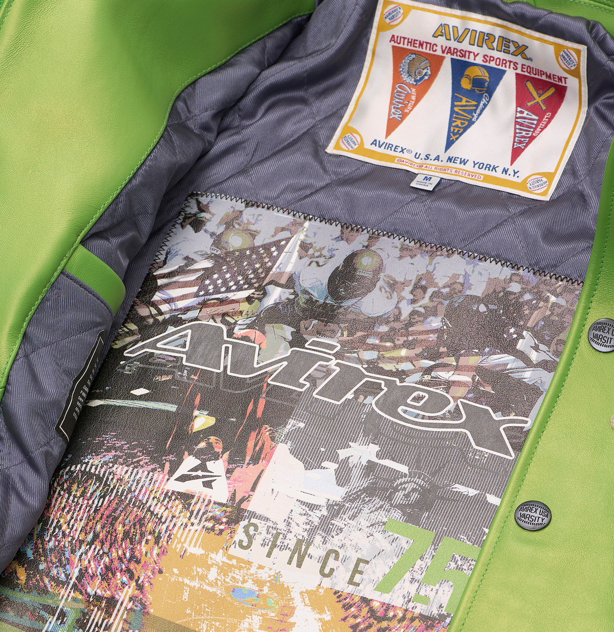 Avirex Star and Stripes Jacket - Screamin Green