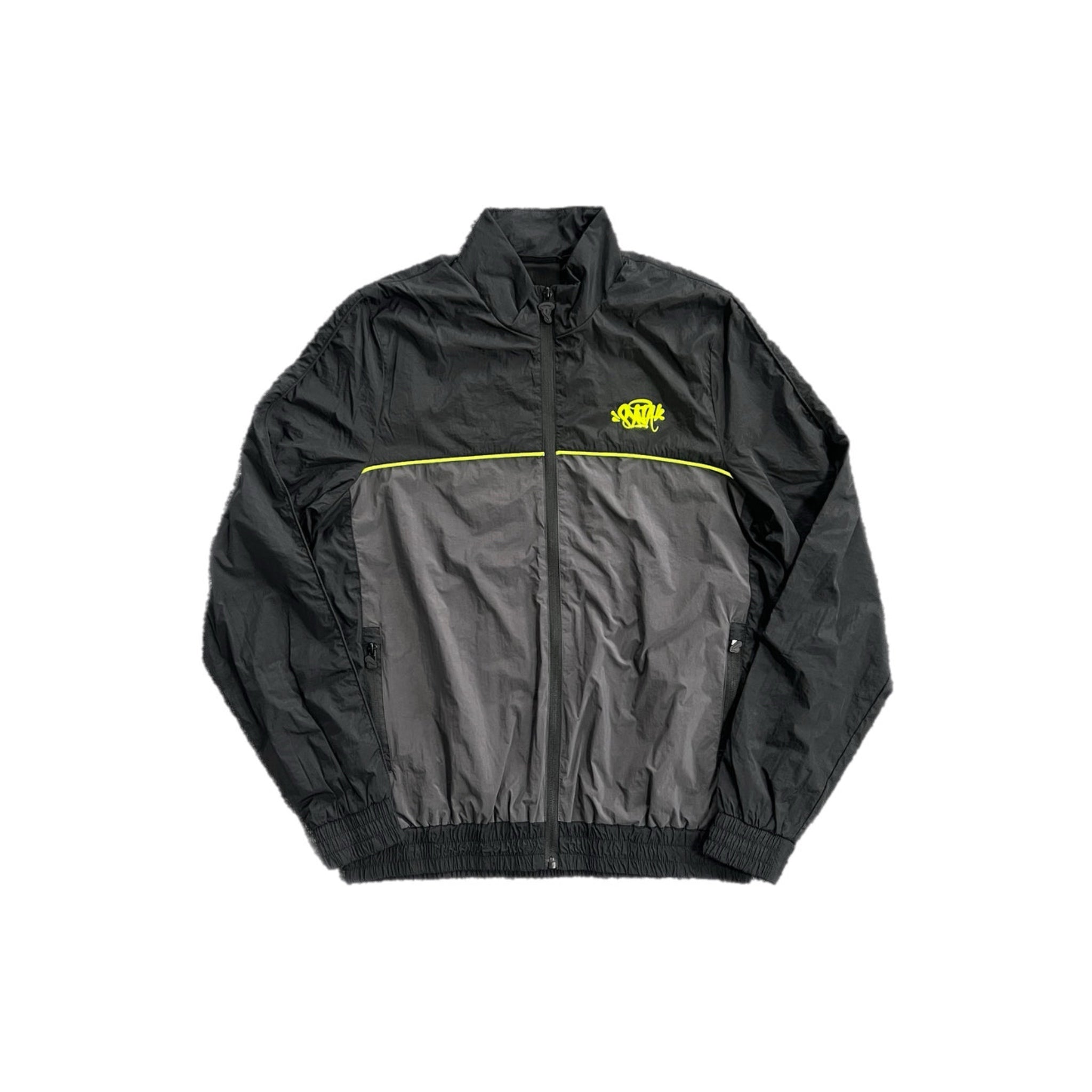Syna Logo Shell Tracksuit - Black/Grey/Neon