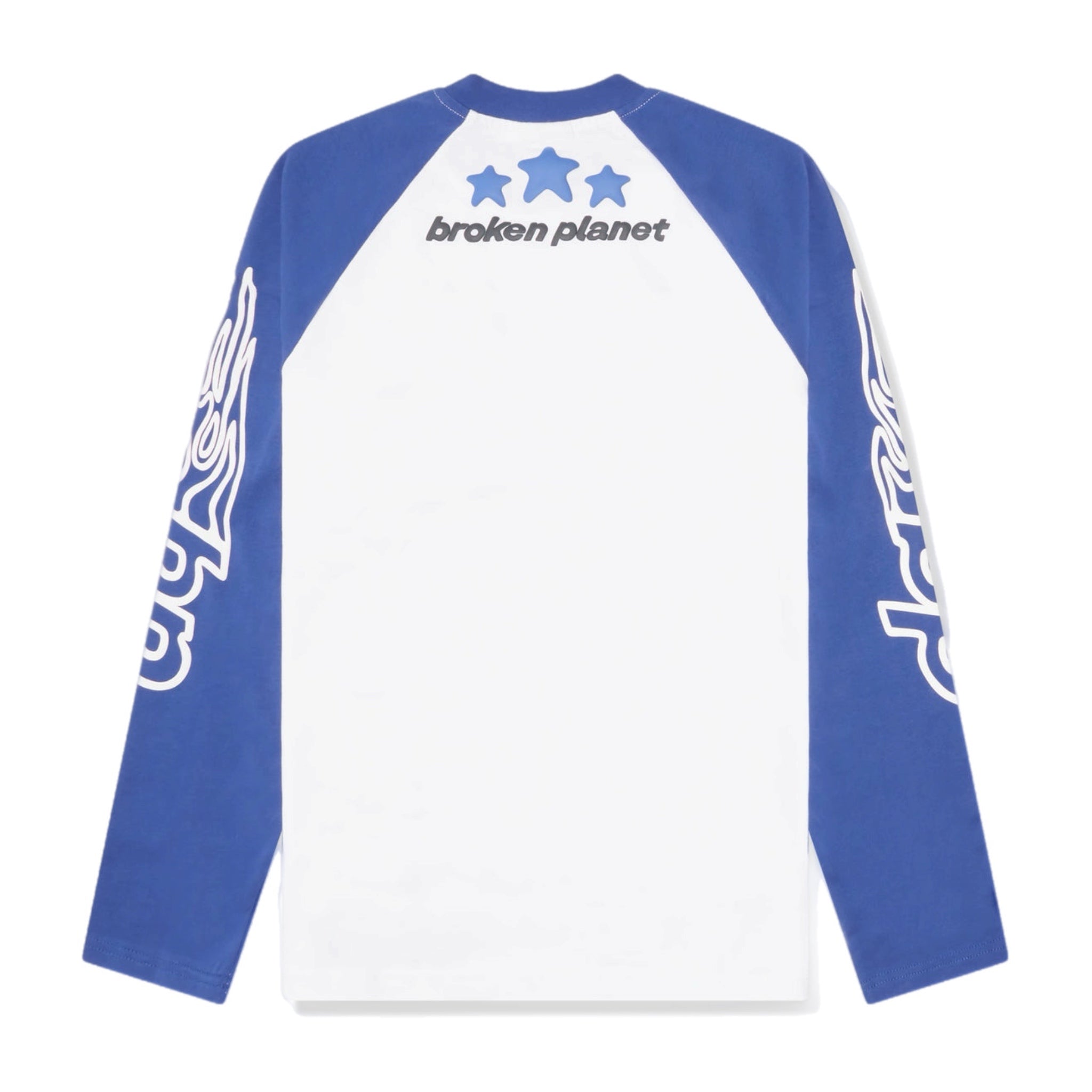Broken Planet Born To Be Fast Long Sleeve T-shirt - White/Blue