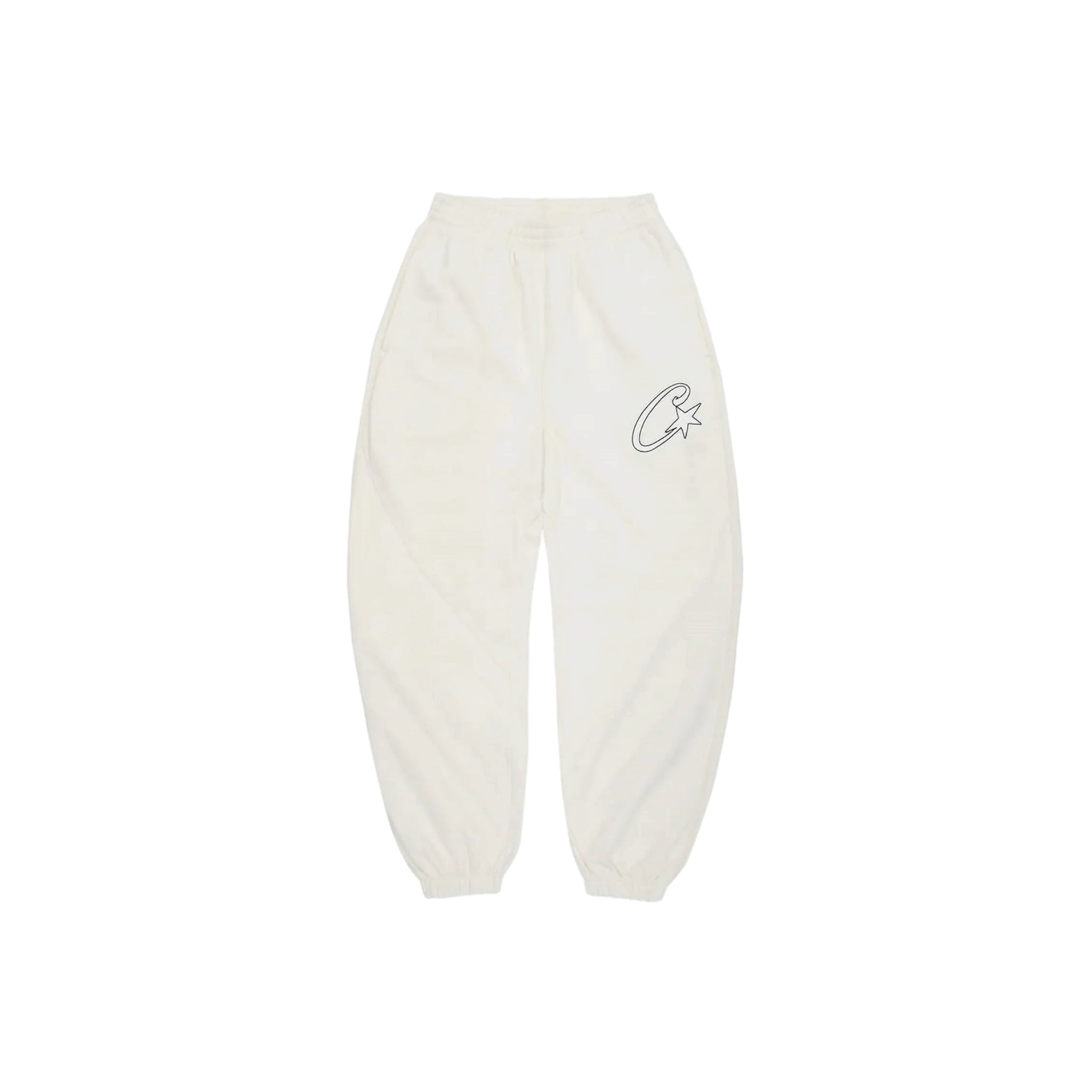 Corteiz Satin C Star Appliqué Bottoms - Off White