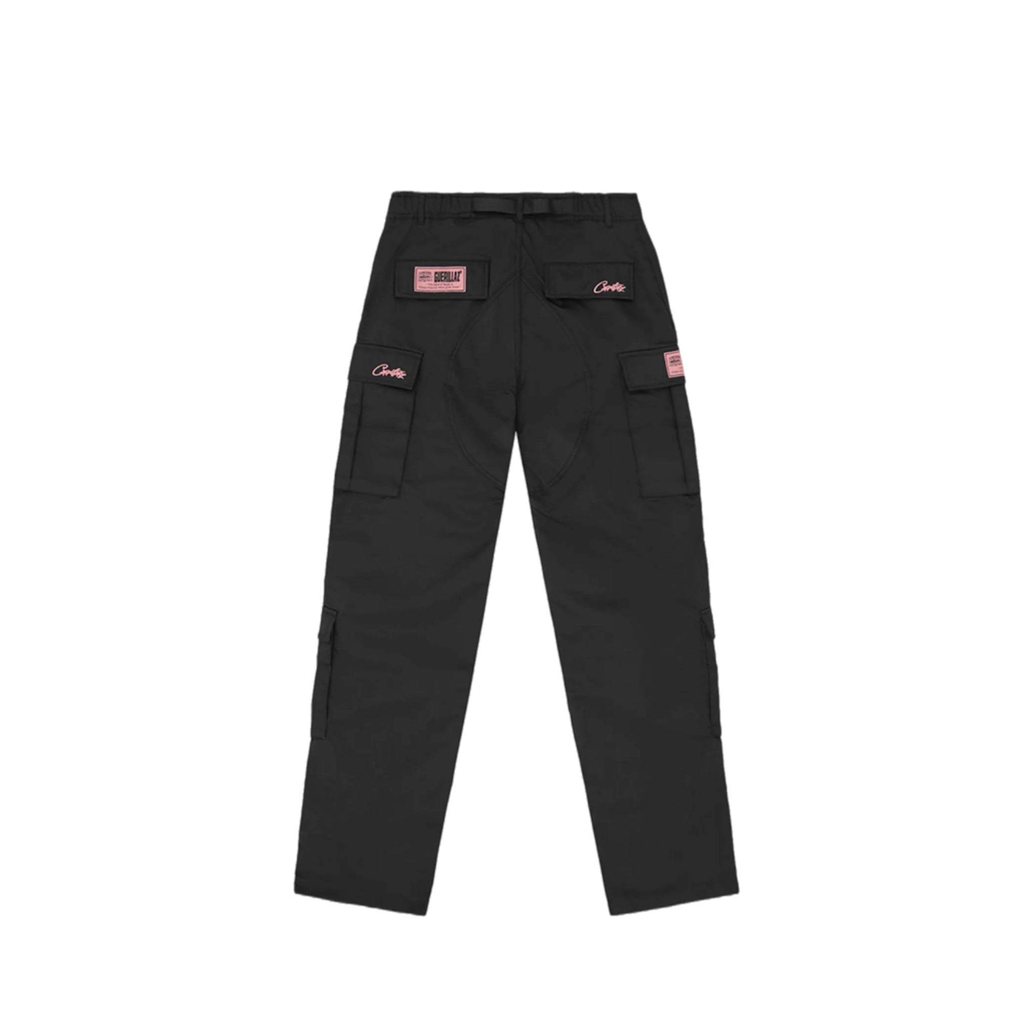 Corteiz Guerillaz Cargo Pants - Black/Pink