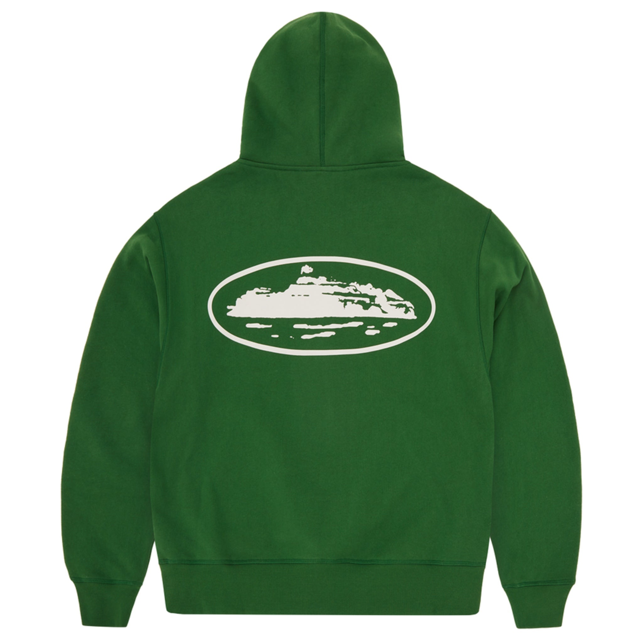 Cortiez Island Puff Print Zip Up Hoodie - Green