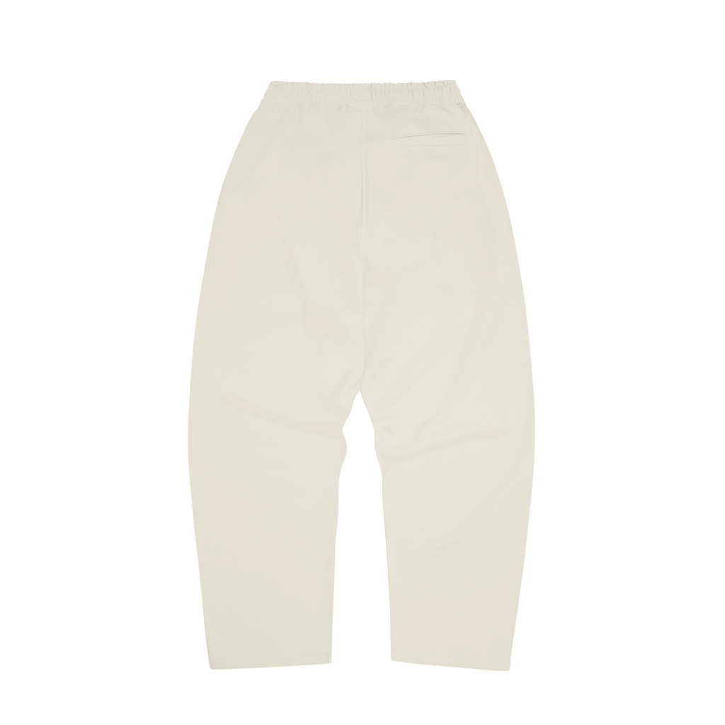 Corteiz Island Puff Print Open Hem Joggers - Off White