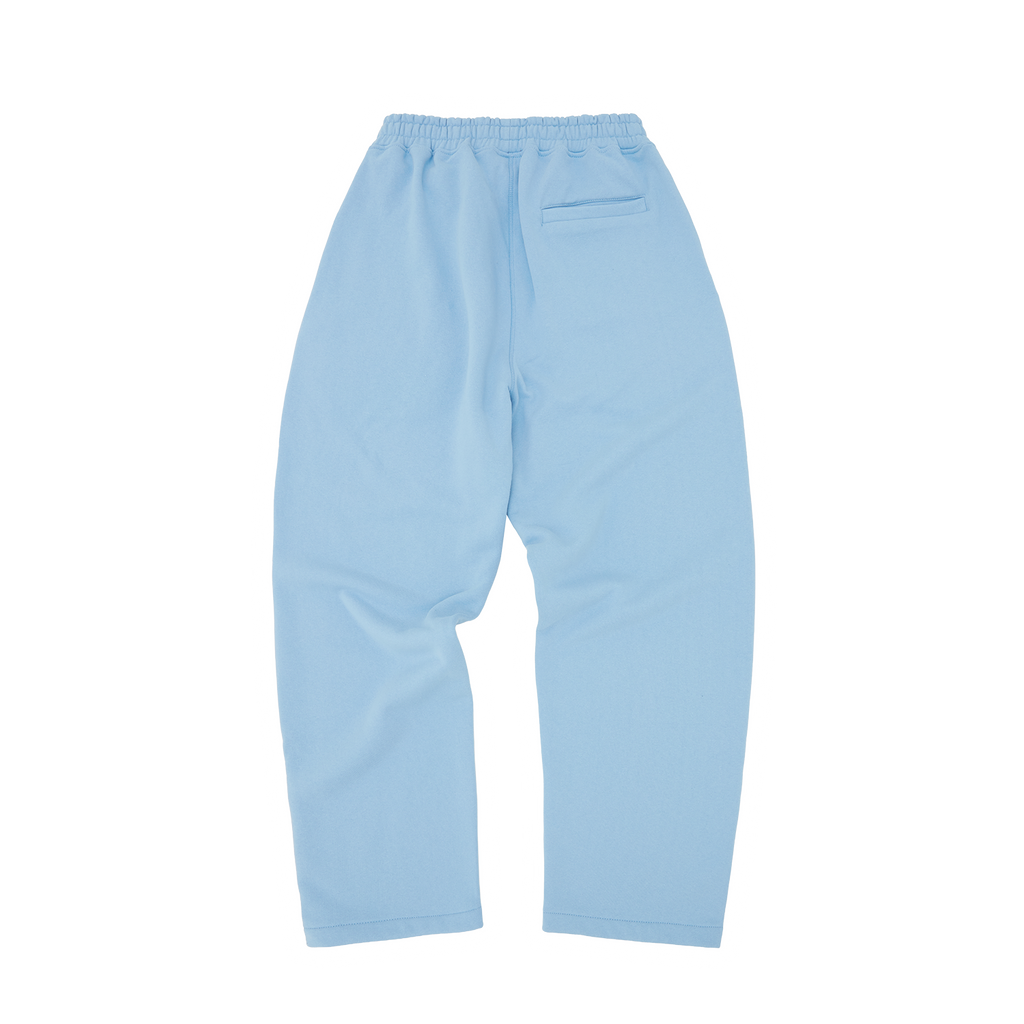 Corteiz Island Puff Print Open Hem Joggers - Baby Blue