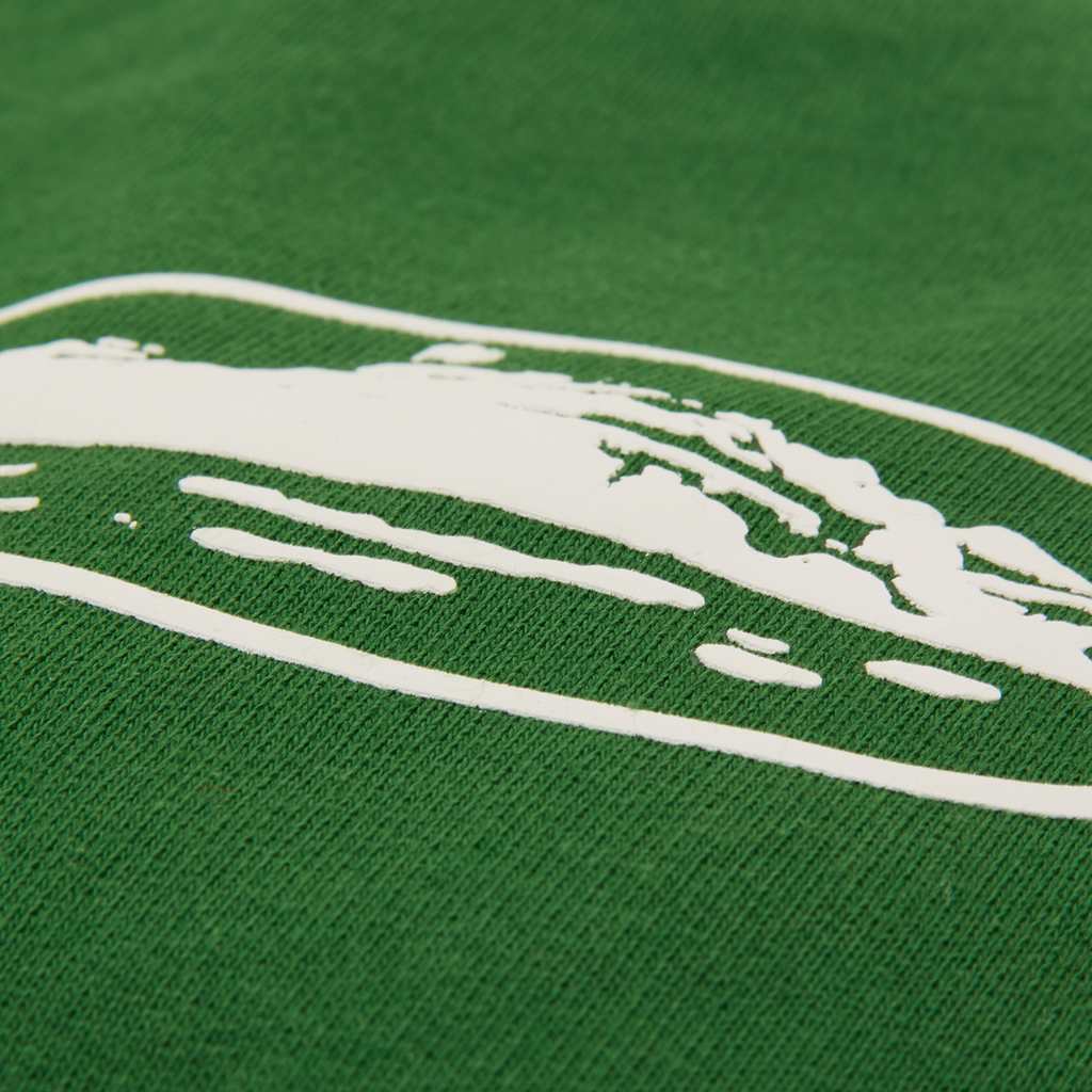 Corteiz Island Puff Print Open Hem Joggers - Green