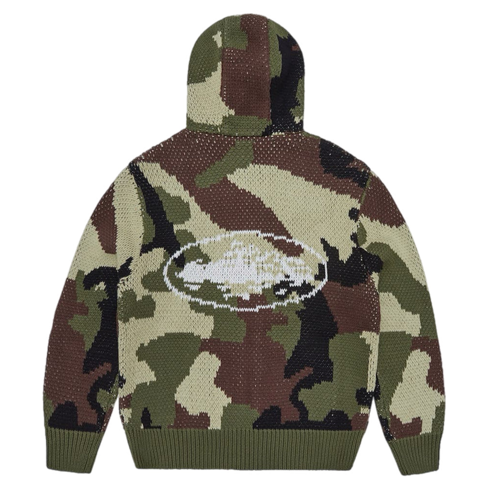 Corteiz Alcatraz Heavy Knit Zip Hoodie - Camo