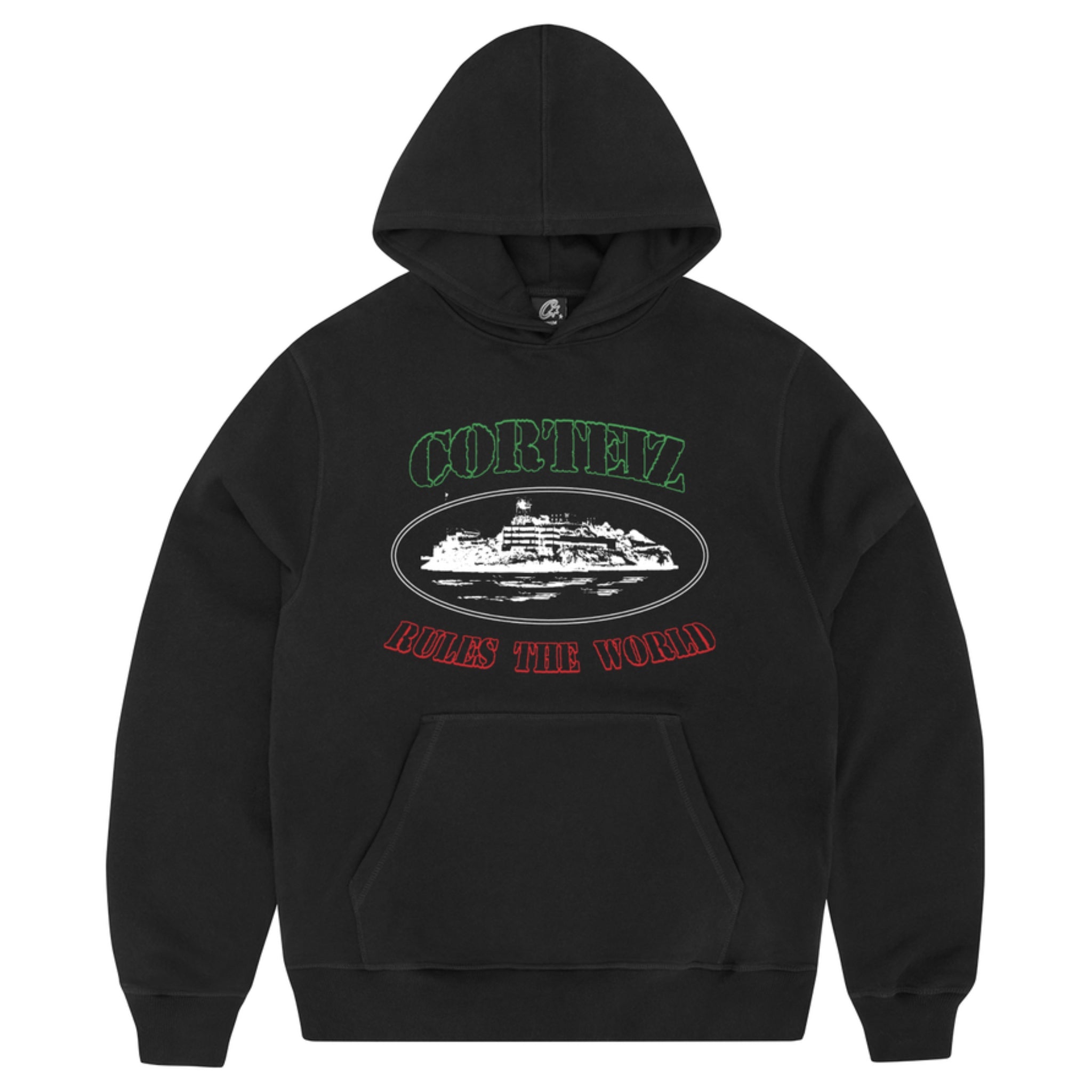 Corteiz OG Alcatraz Italia Hoodie - Black