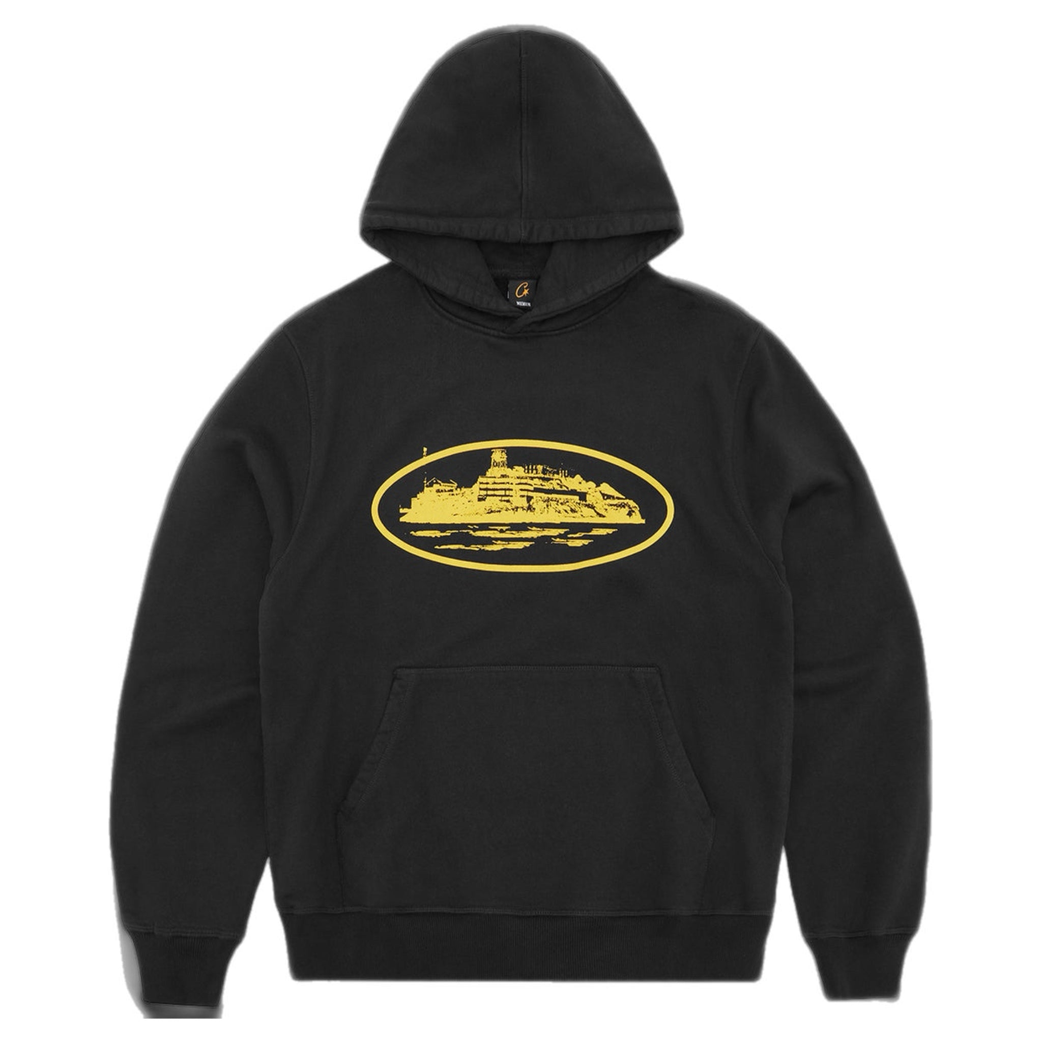 Corteiz Alcatraz V2 Hoodie - Black/Yellow