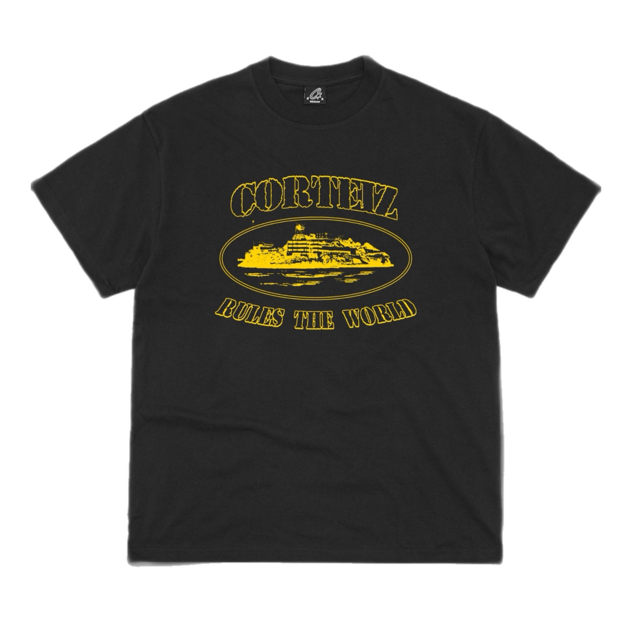 Corteiz OG Alcatraz T-shirt - Black/Yellow