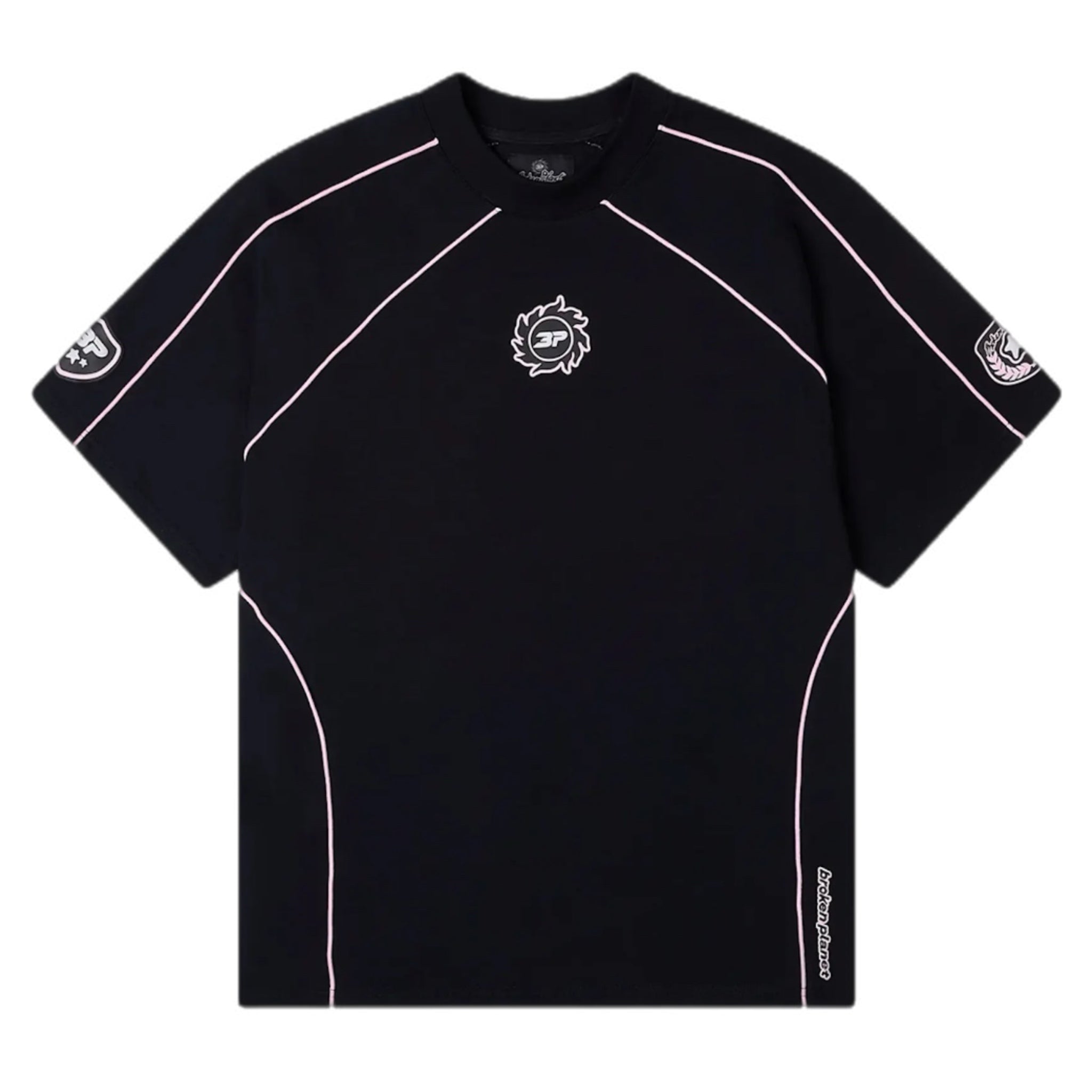 Broken Planet Performance T-shirt - Midnight Black/Pink