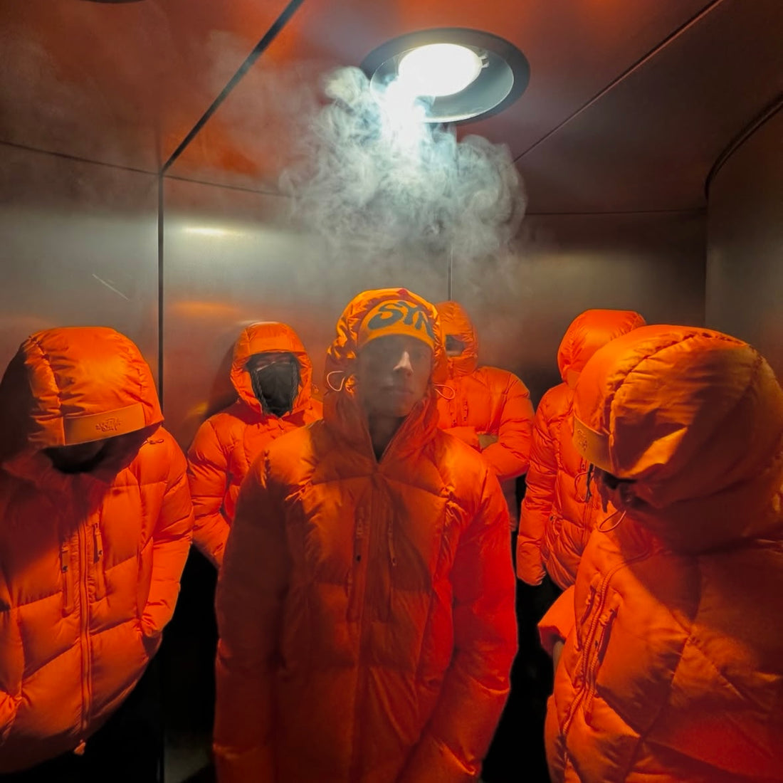 Syna World Wave Puffer Jacket - Orange